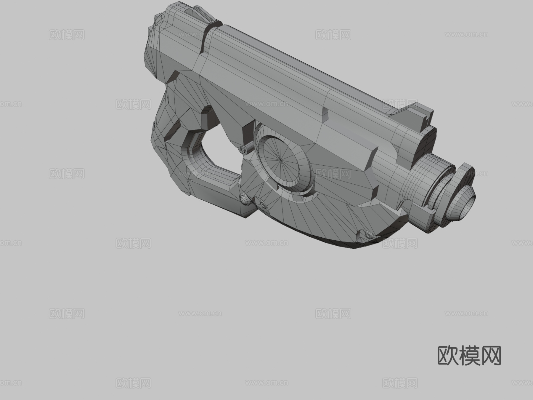 科幻爆能手枪3d模型