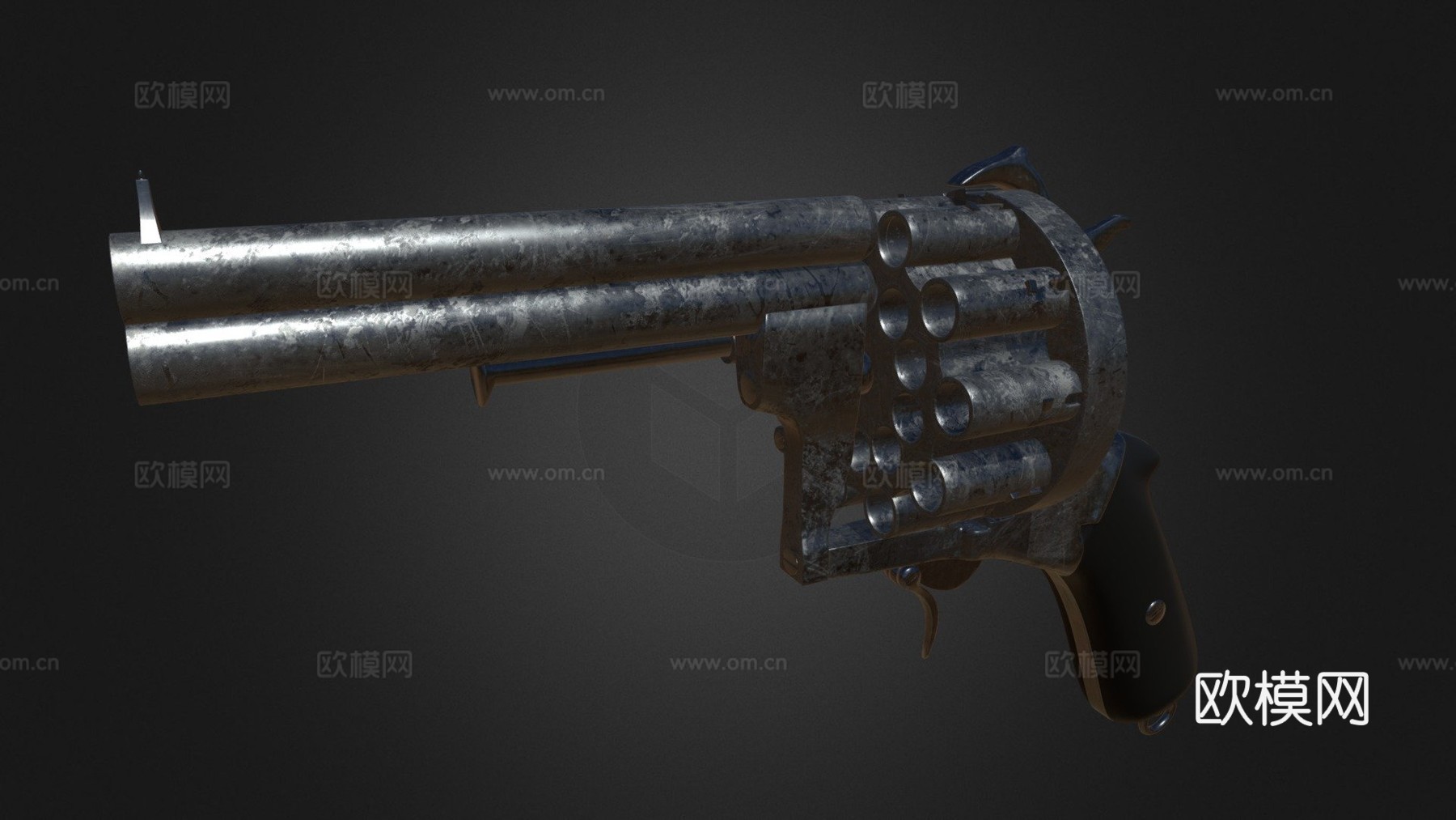 勒福舍左轮(20发双管)3d模型