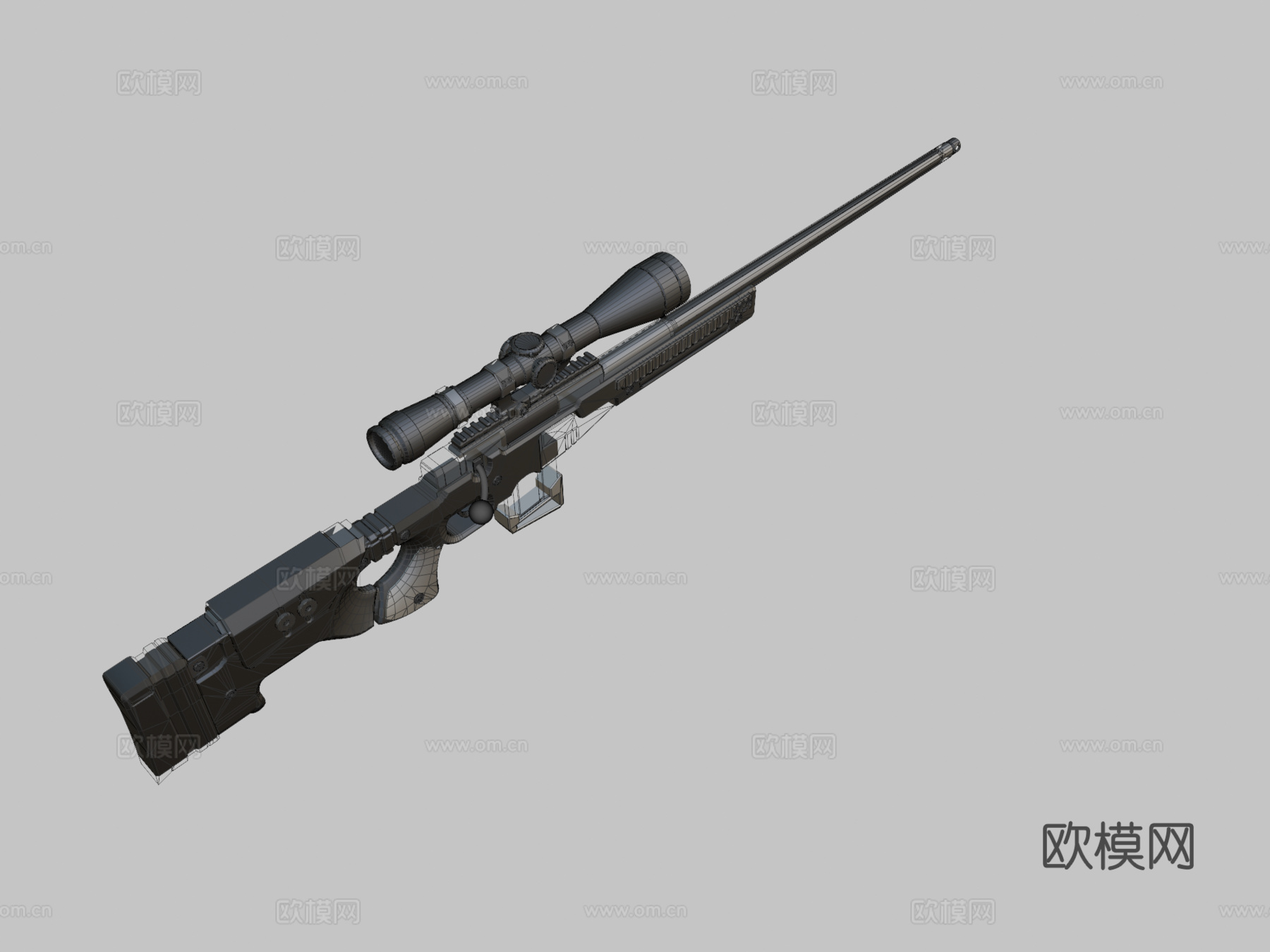 灌木大师L96A9 SOPMOD-13d模型