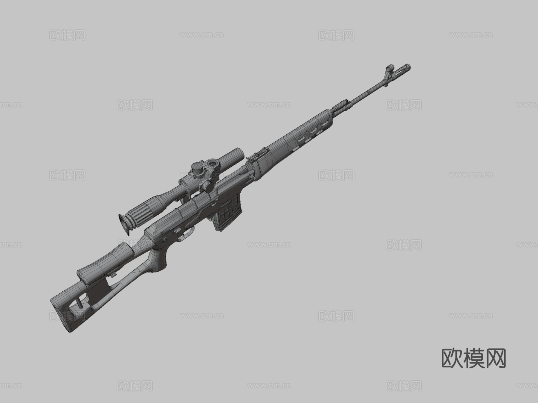 德拉贡诺夫狙击步枪-SVD3d模型