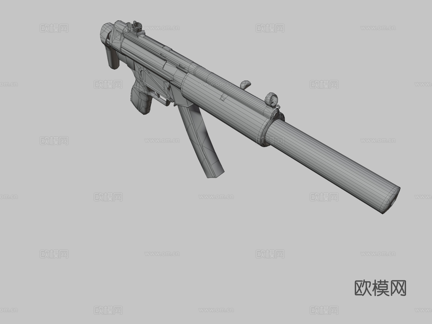 MP5-SD CSGO武器(含UV和贴图)3d模型