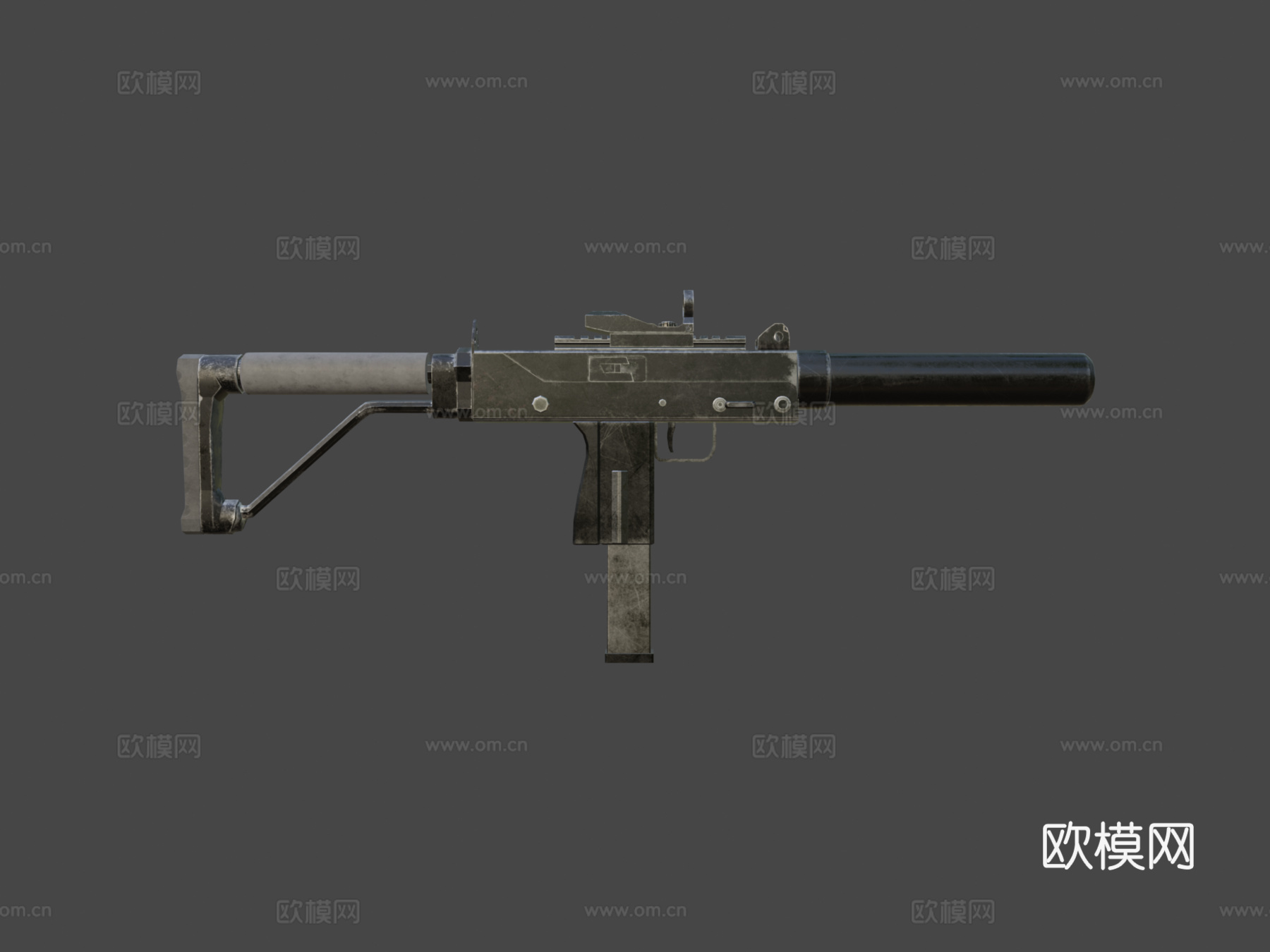 MAC10枪3d模型