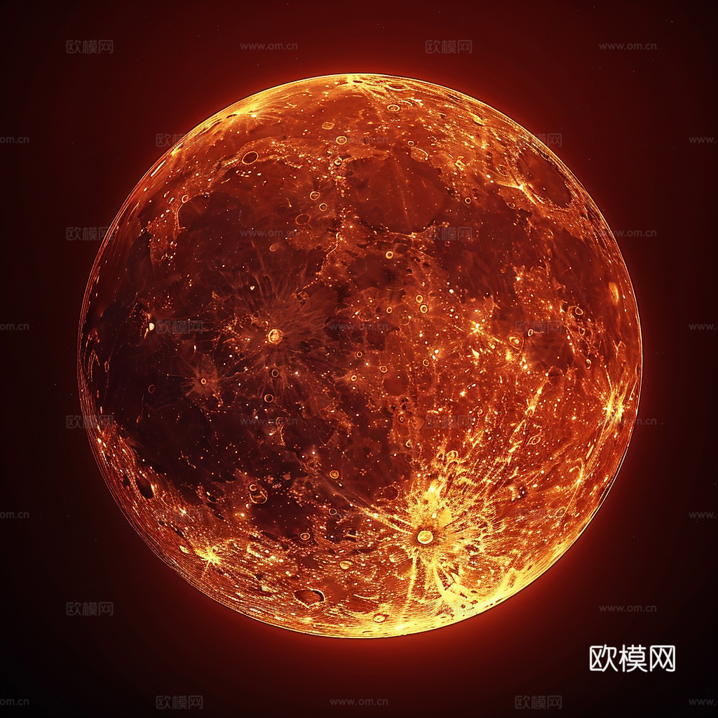 月球灯星球月亮陨石表表面