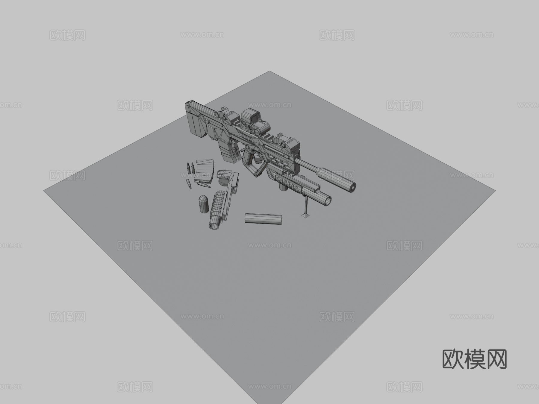 TAR 21突击步枪定制(游戏模型)3d模型