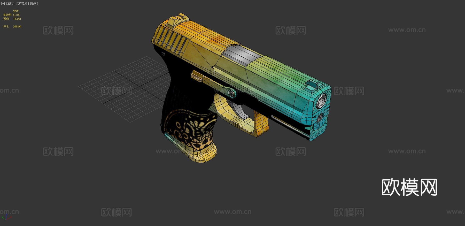 P2000-琥珀3d模型
