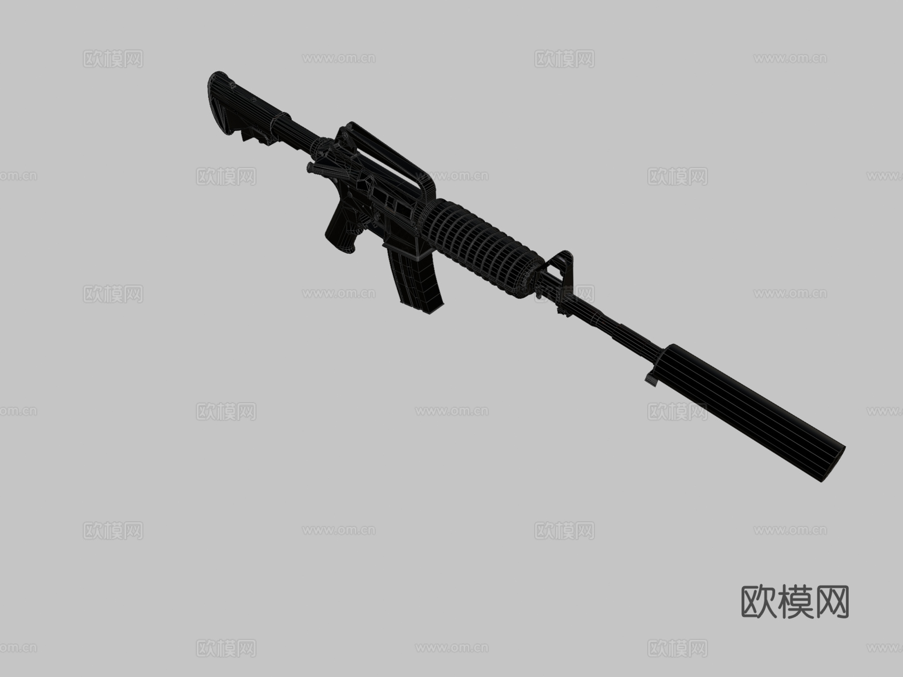 M4A1-S-寂静喷涂3d模型