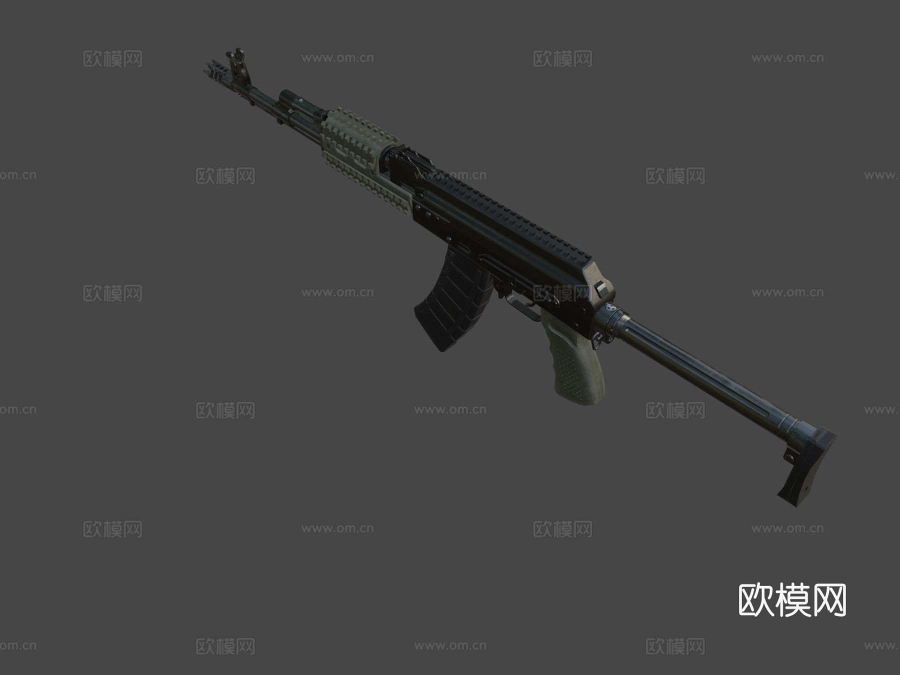 AK74改装版3d模型