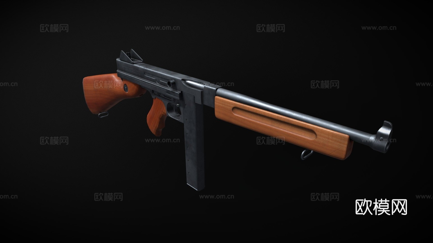 M1A1汤姆森冲锋枪3d模型