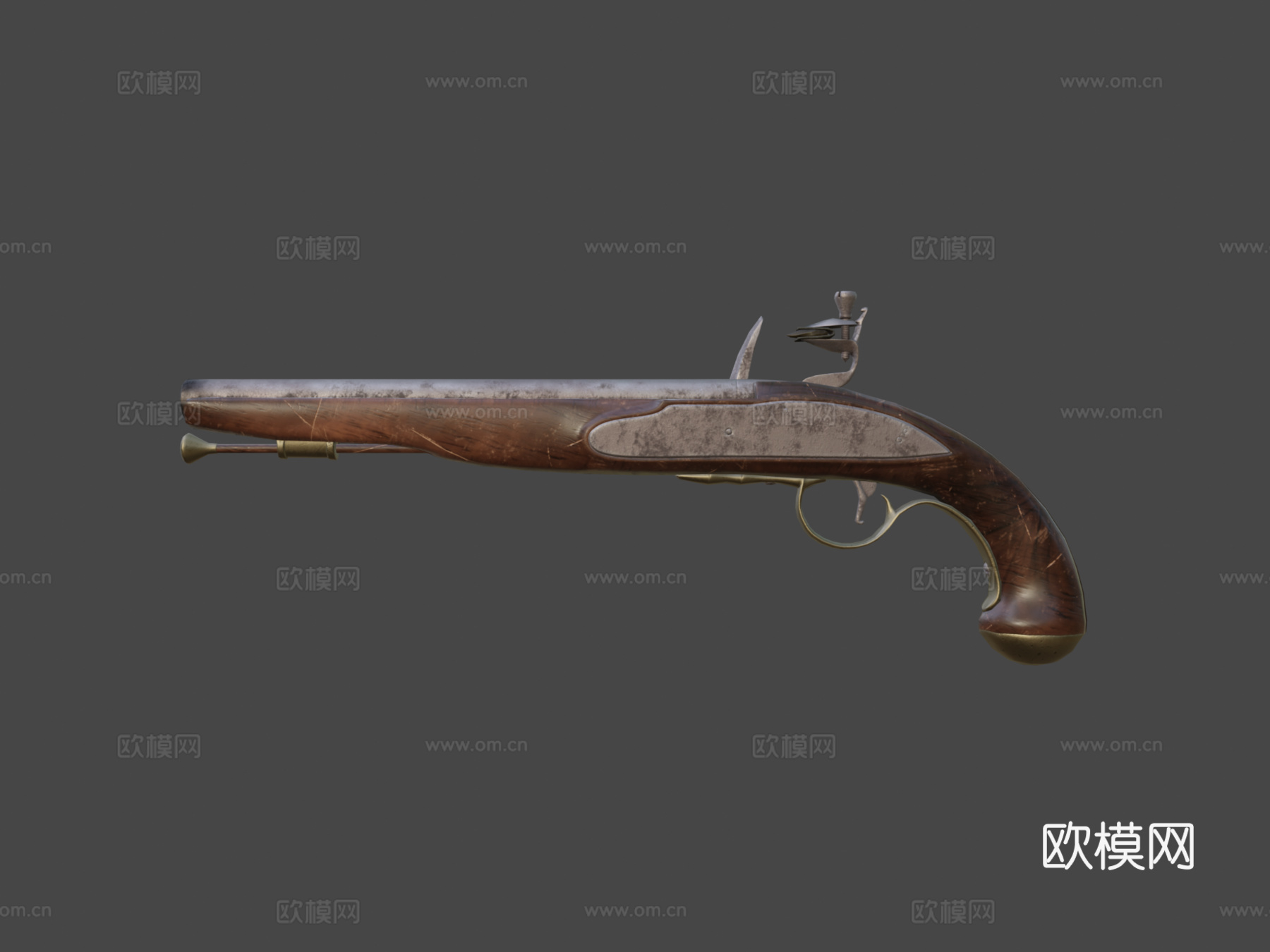 燧发手枪3d模型