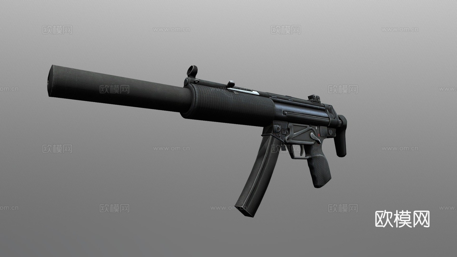 MP5-SD CSGO武器(含UV和贴图)3d模型