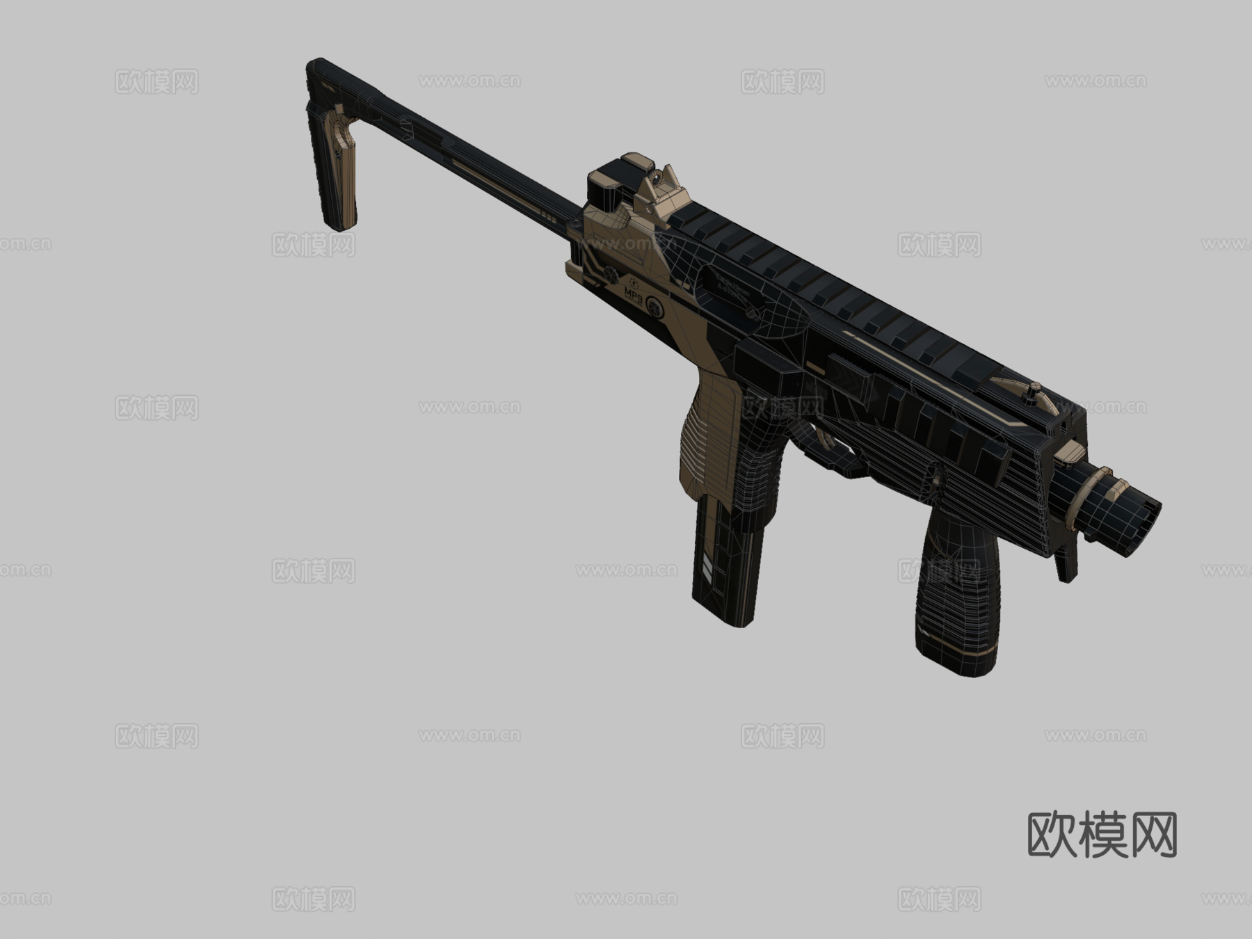 MP9-沙漠突击3d模型