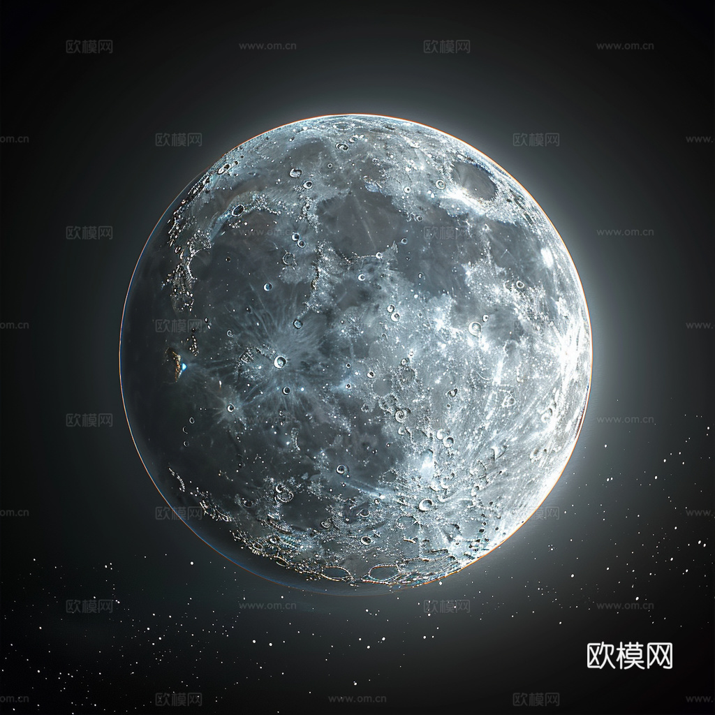 月球灯星球月亮陨石表表面