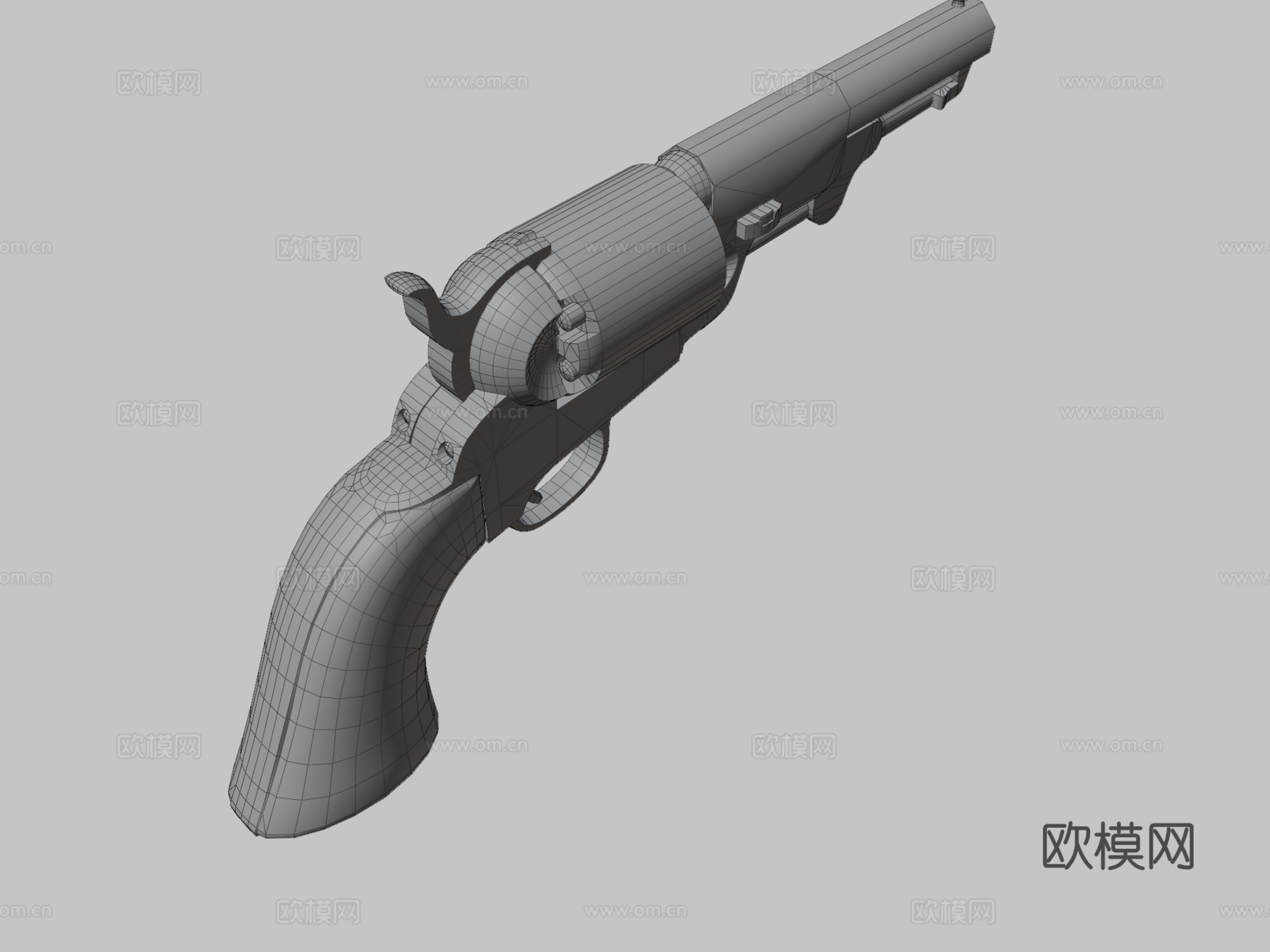 柯尔特1849袖珍左轮3d模型