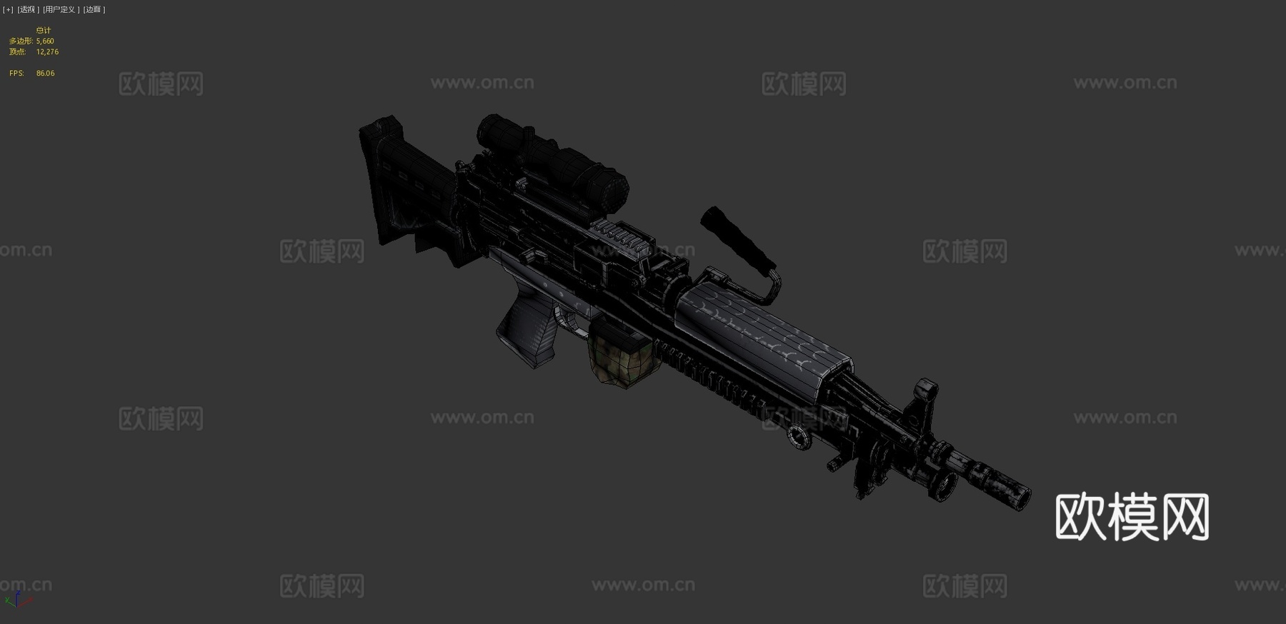 M249机枪3d模型