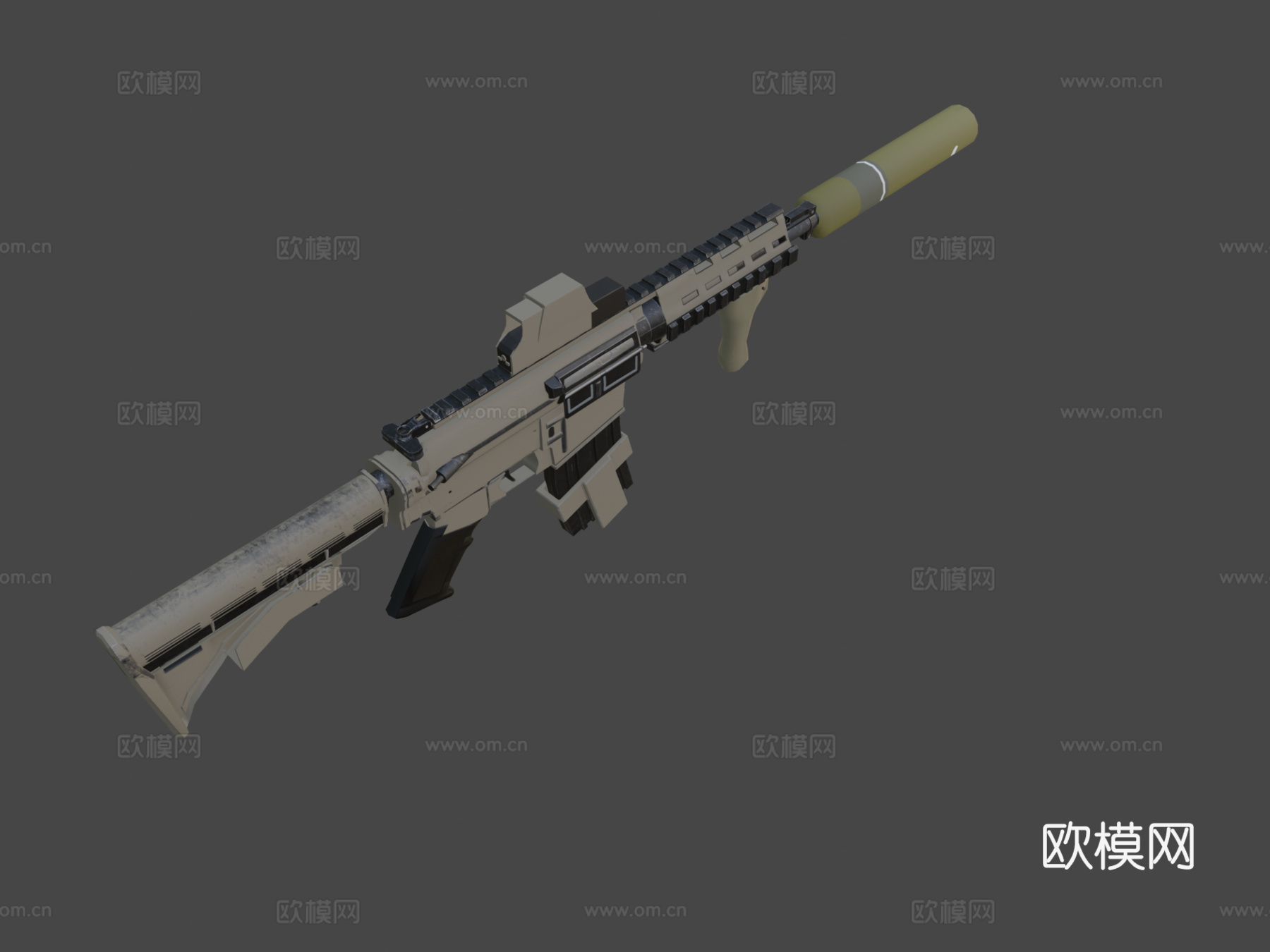 M4A1特种作战改进型3d模型