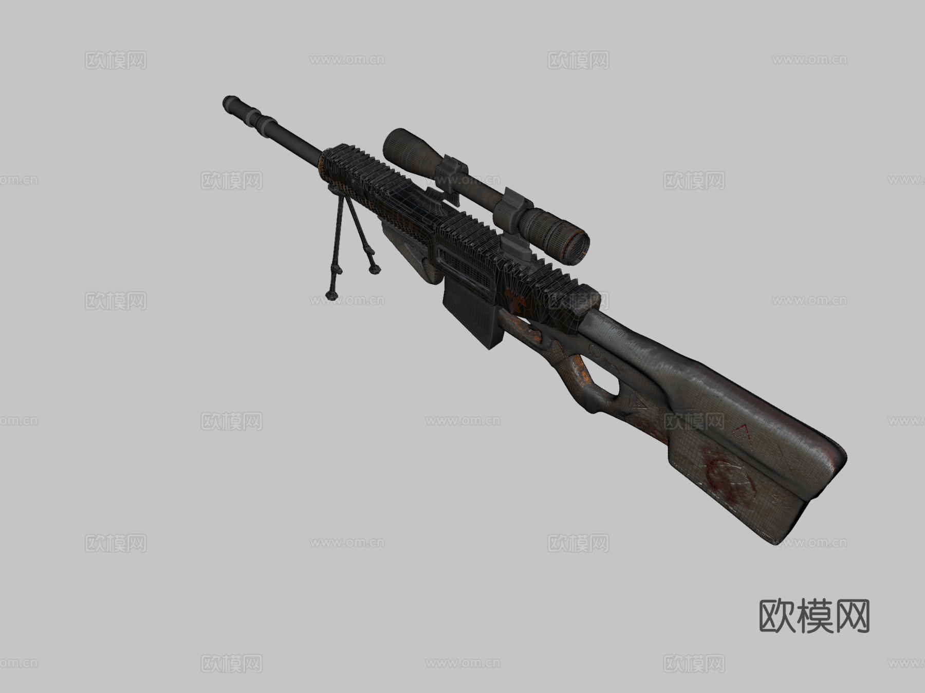 F2000狙击版3d模型