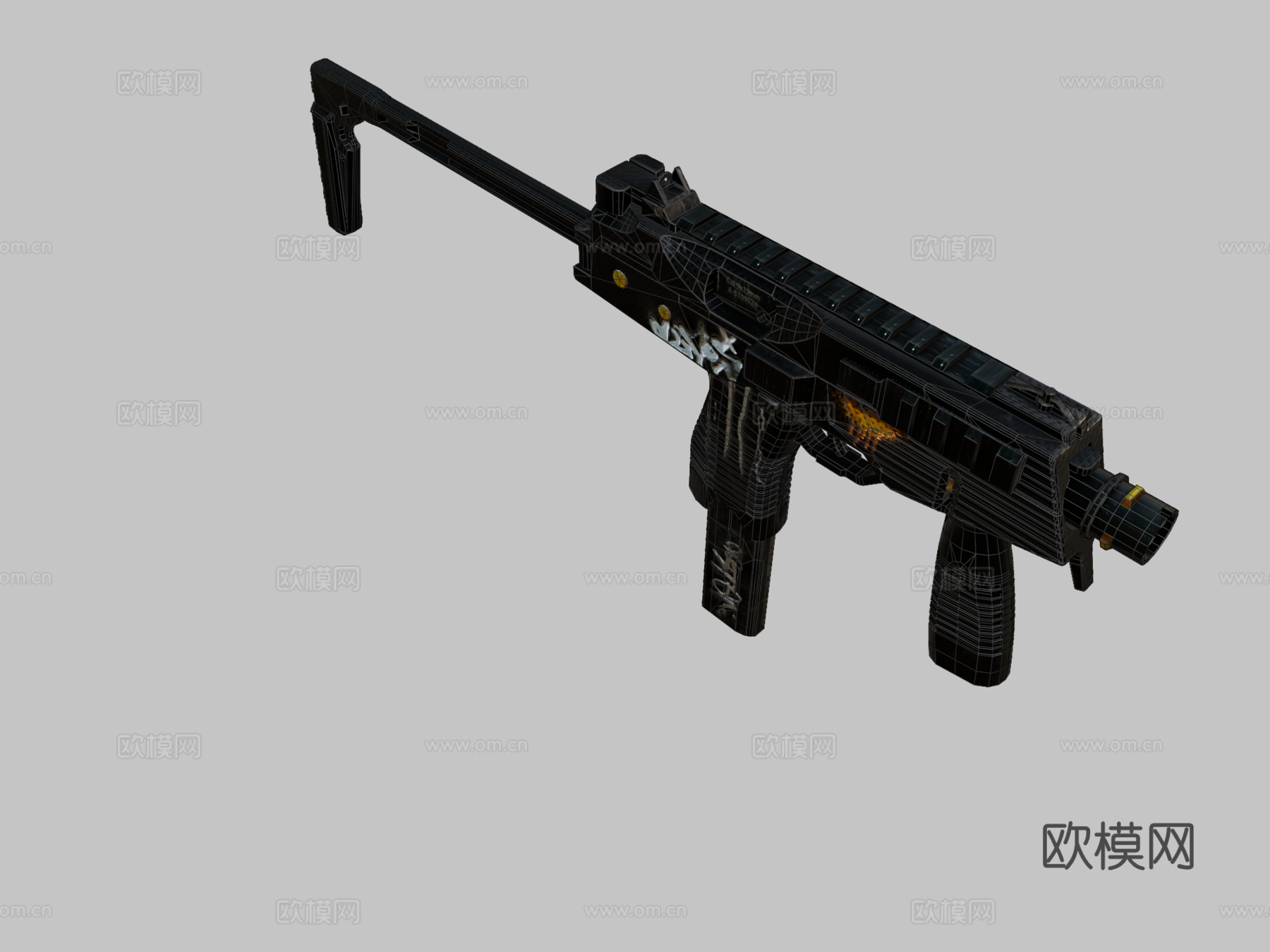MP9叛乱黄金版3d模型