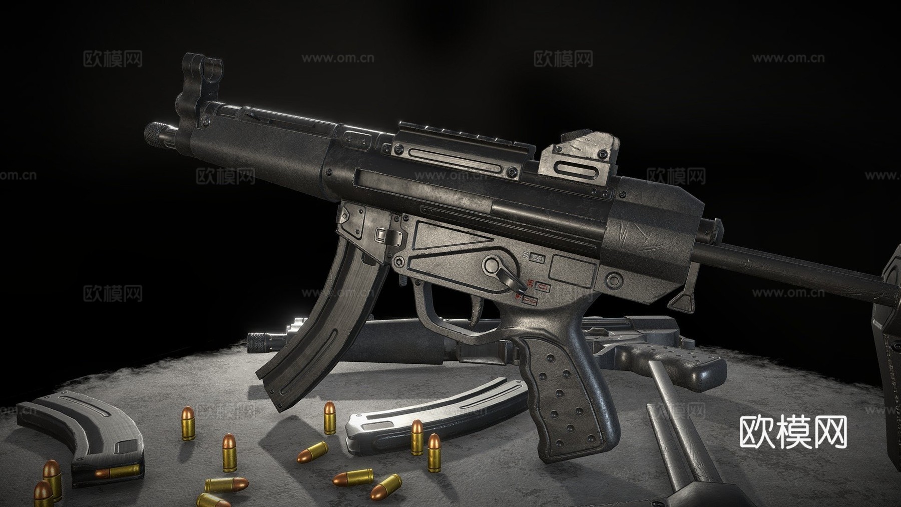 MP5冲锋枪3d模型
