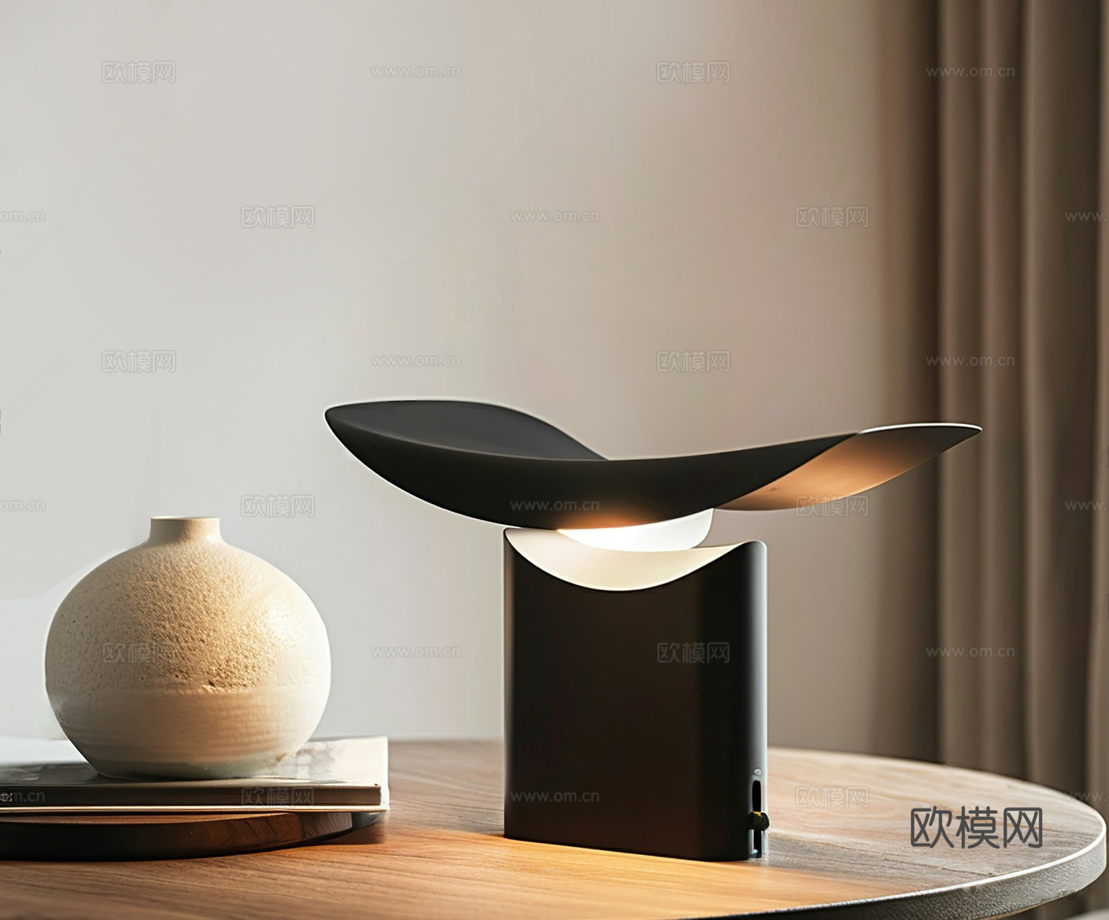 现代工业台灯 现代艺术台灯 装饰台灯 灯具 陶罐3d模型
