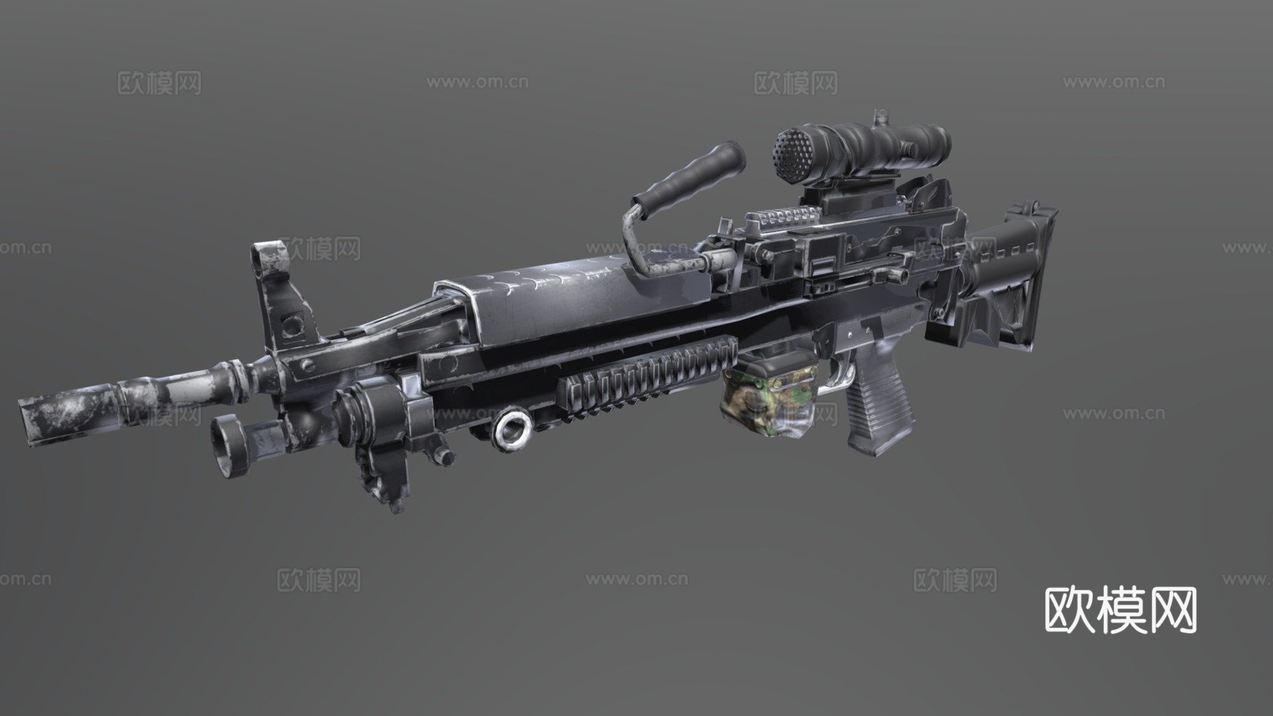 M249机枪3d模型
