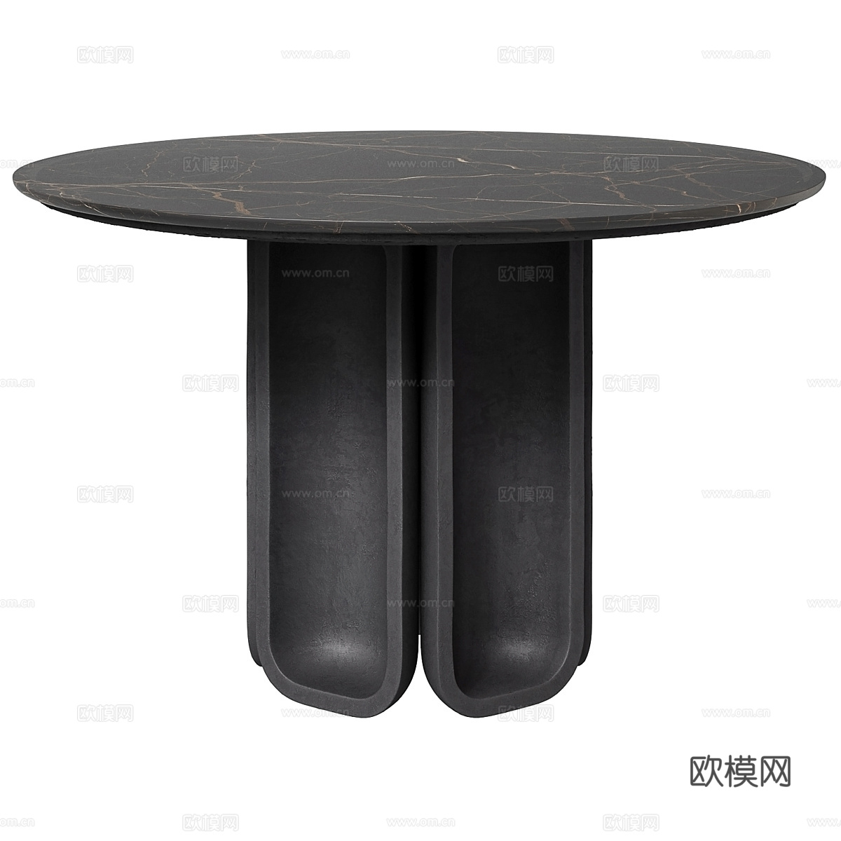 现代意式极简岩板餐桌3d模型