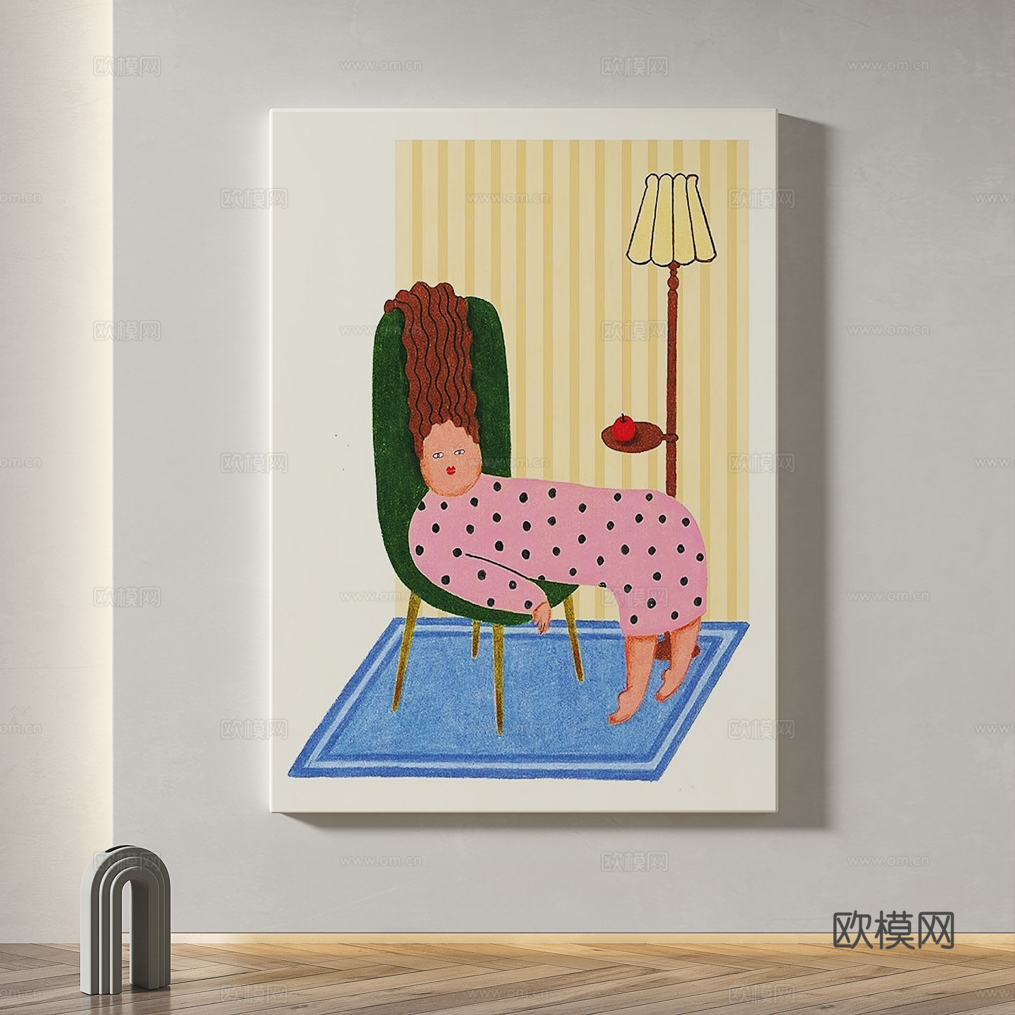 现代，复古，简约，抽象，北欧，轻奢，油画，装饰画3d模型