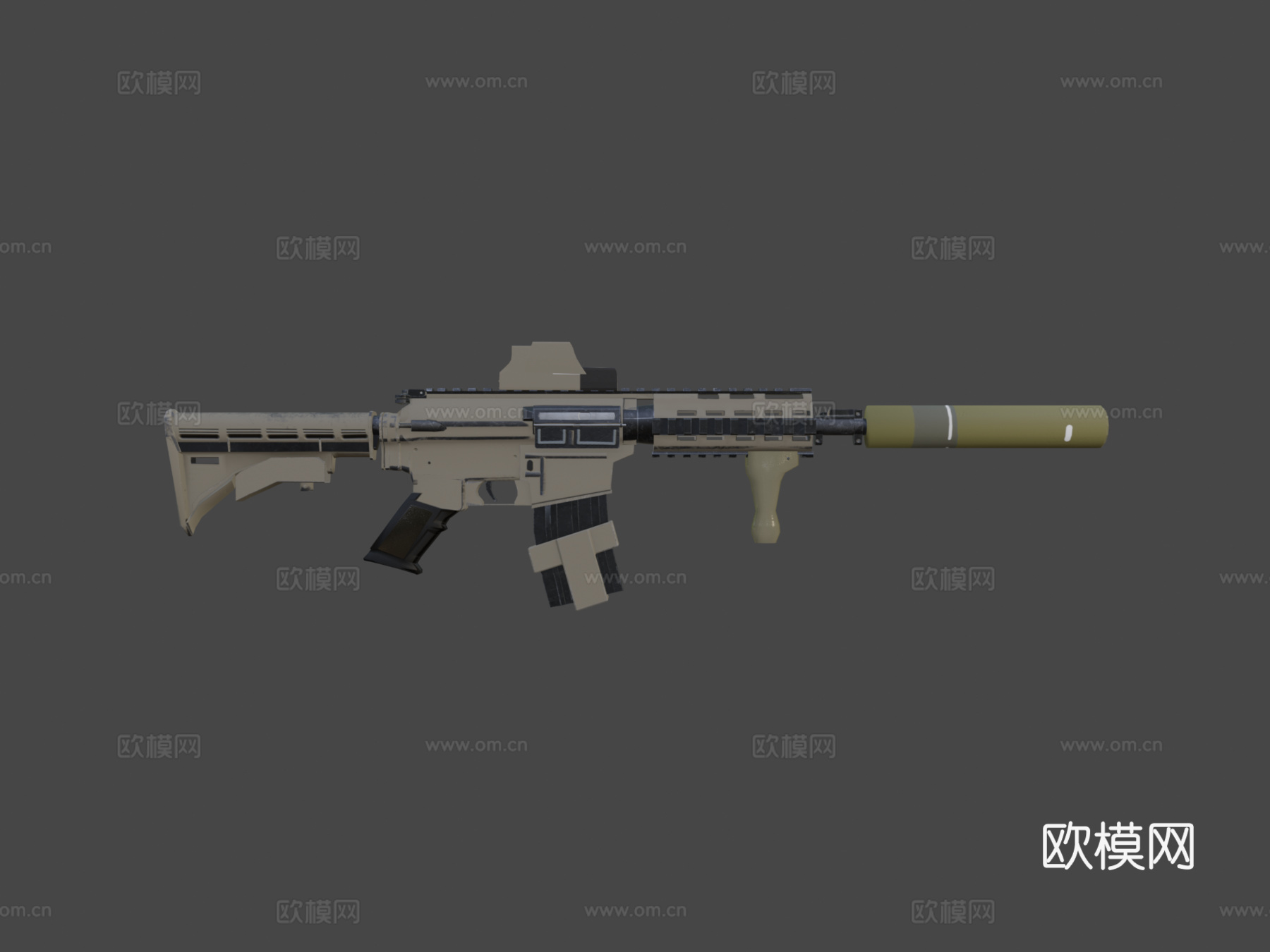 M4A1特种作战改进型3d模型