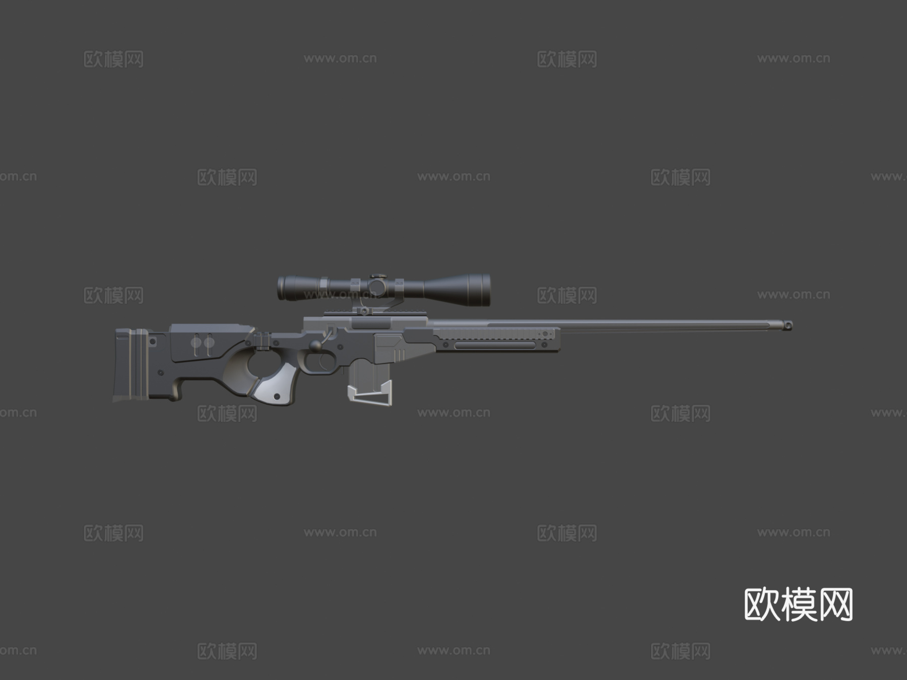 灌木大师L96A9 SOPMOD-13d模型