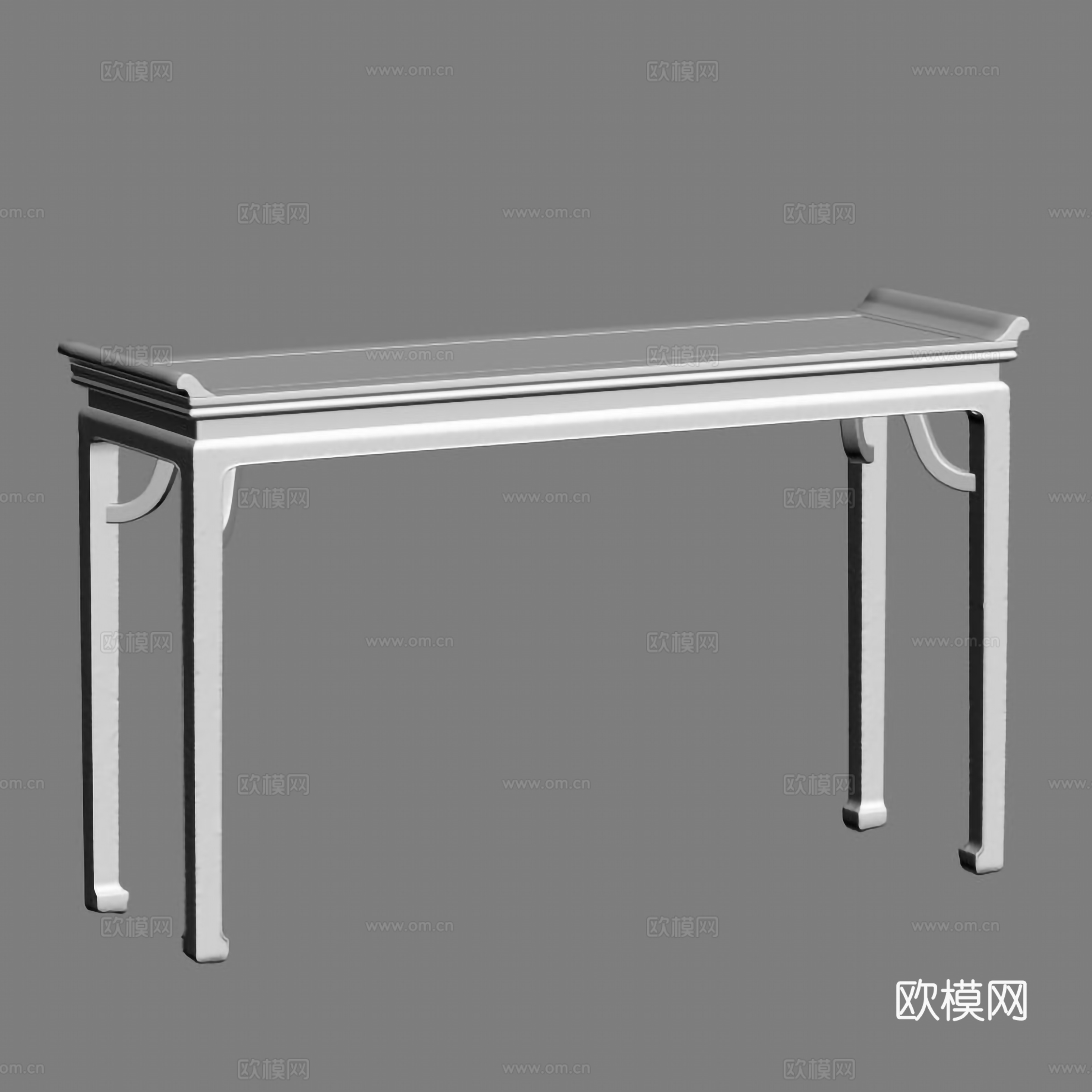 中式条案 实木红木3d模型