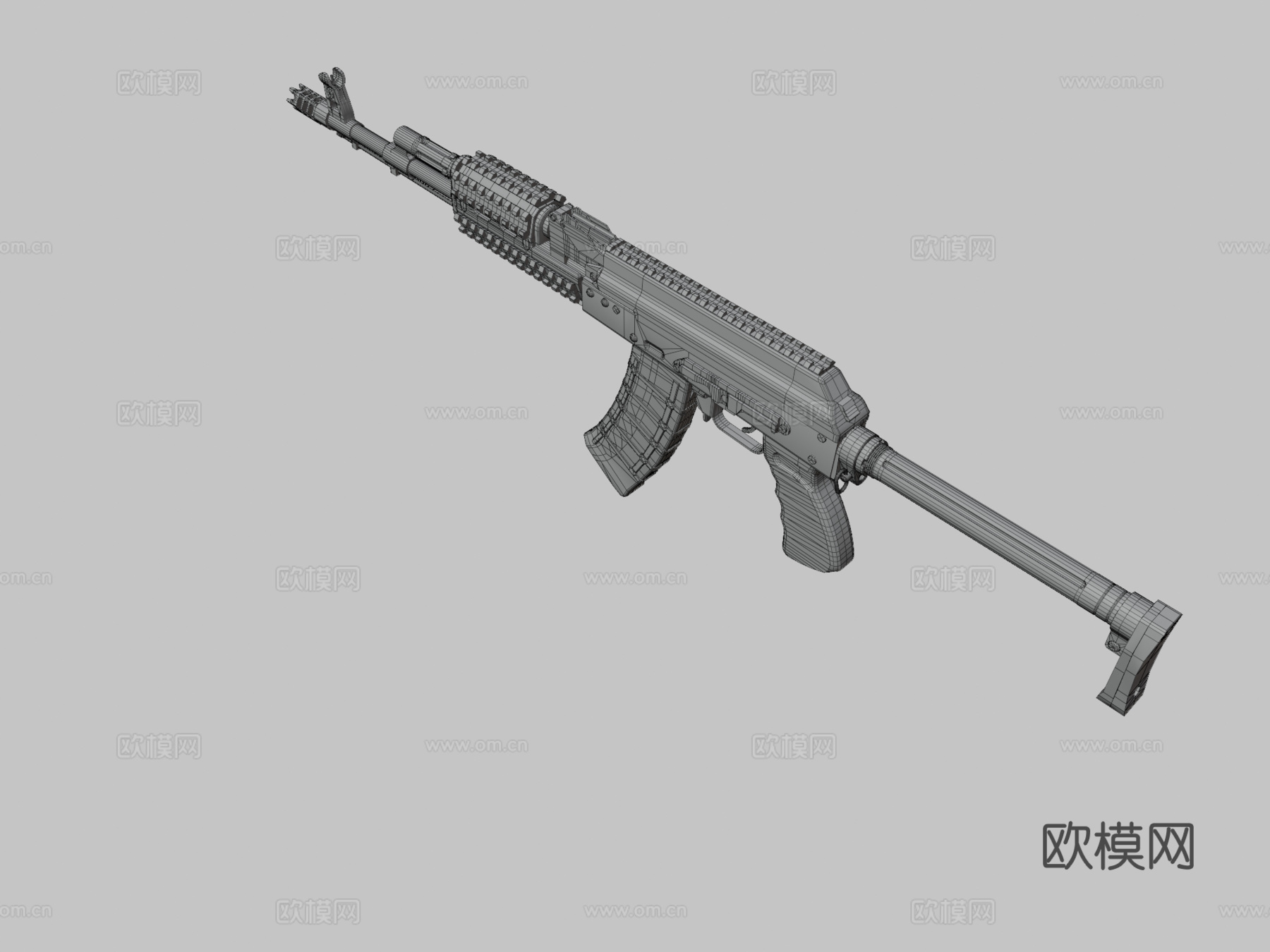 AK74改装版3d模型