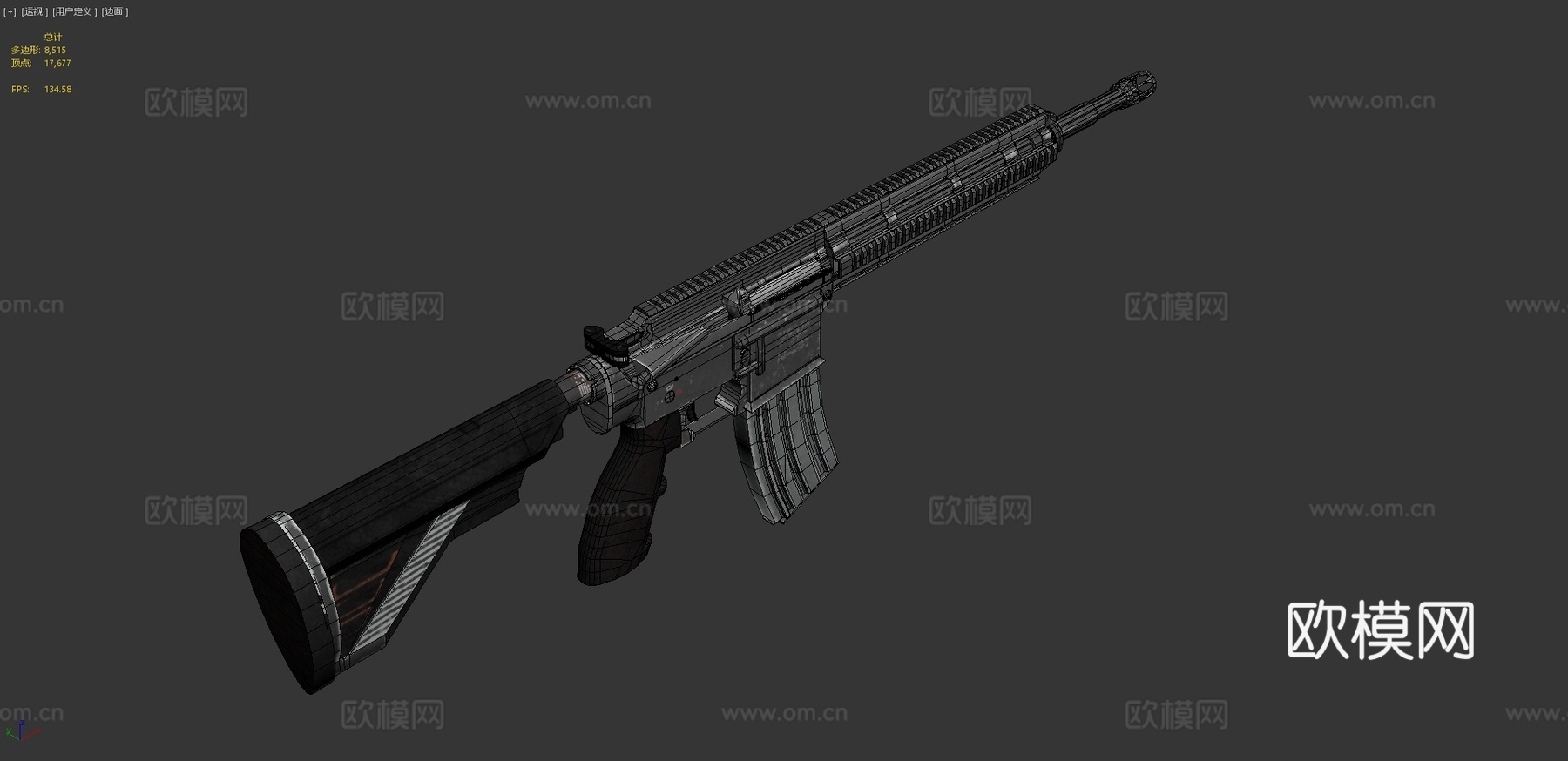 HK416步枪3d模型