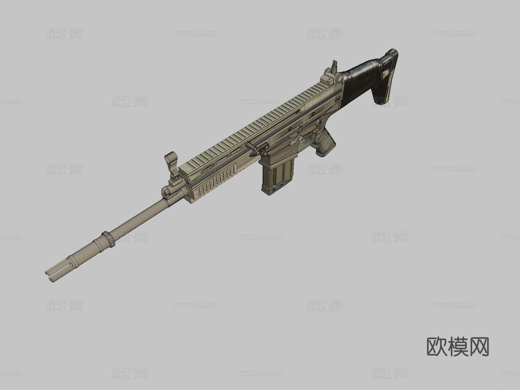 FN SCAR-H步枪3d模型