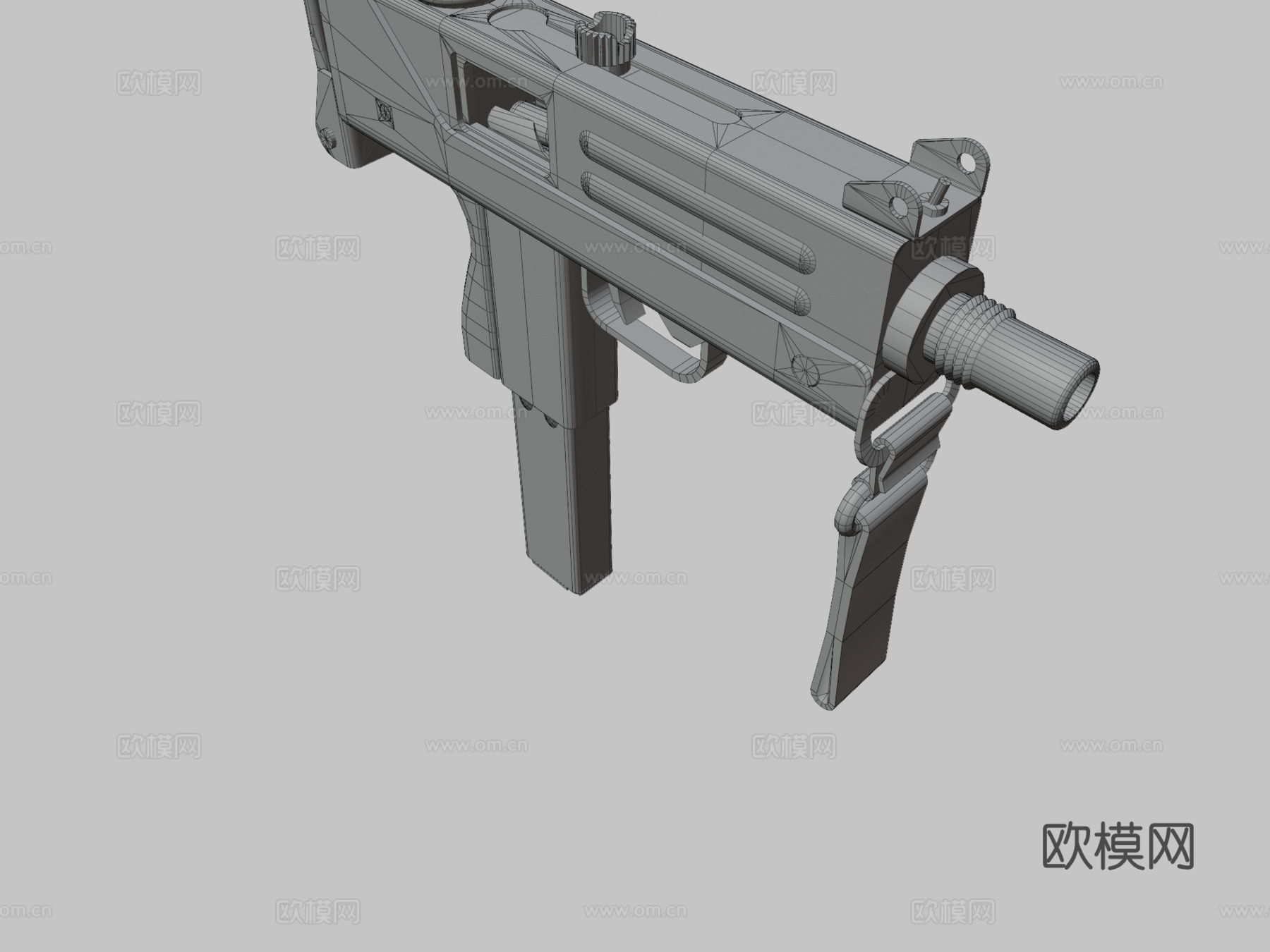 Mac-10行动版3d模型