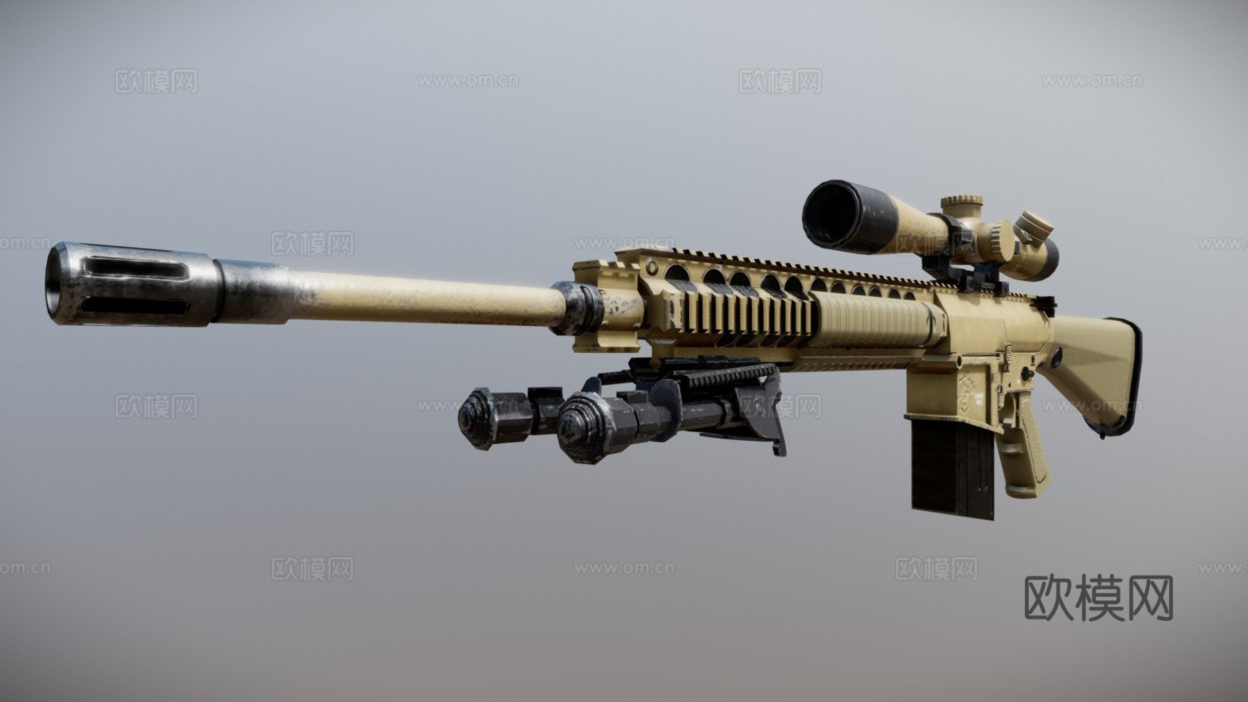 M110狙击枪3d模型