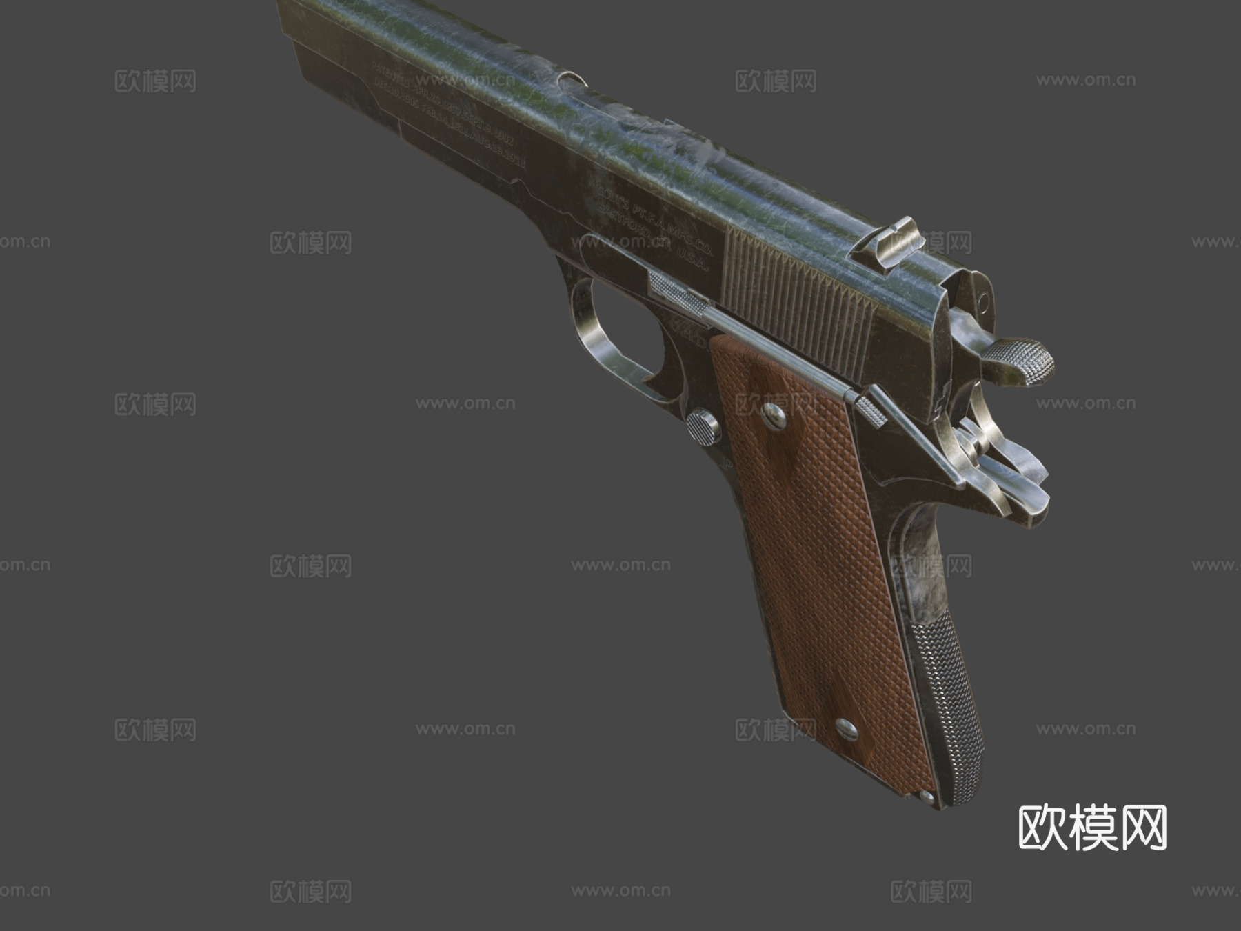 柯尔特M19113d模型