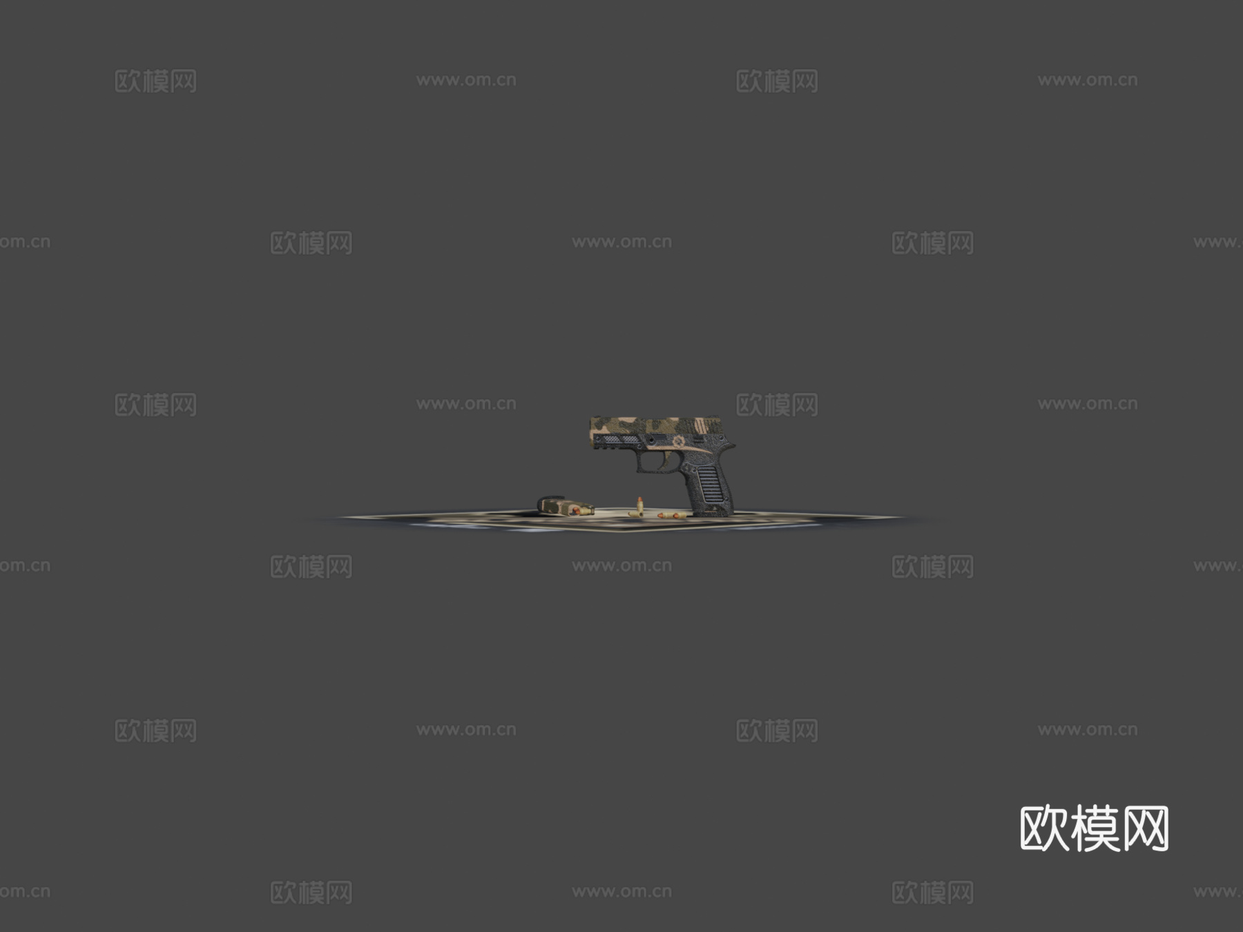 P250-黑沙3d模型