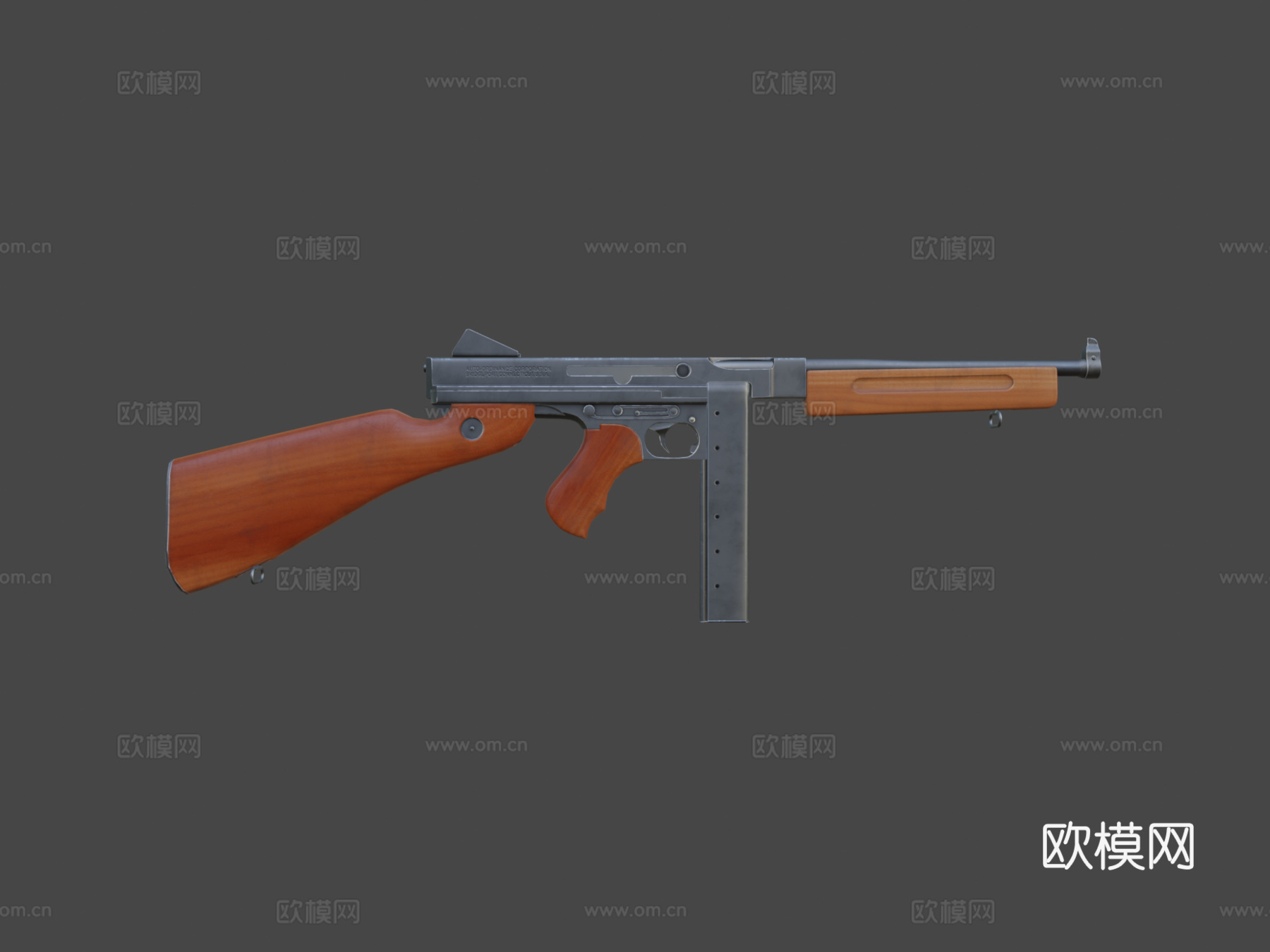 M1A1汤姆森冲锋枪3d模型