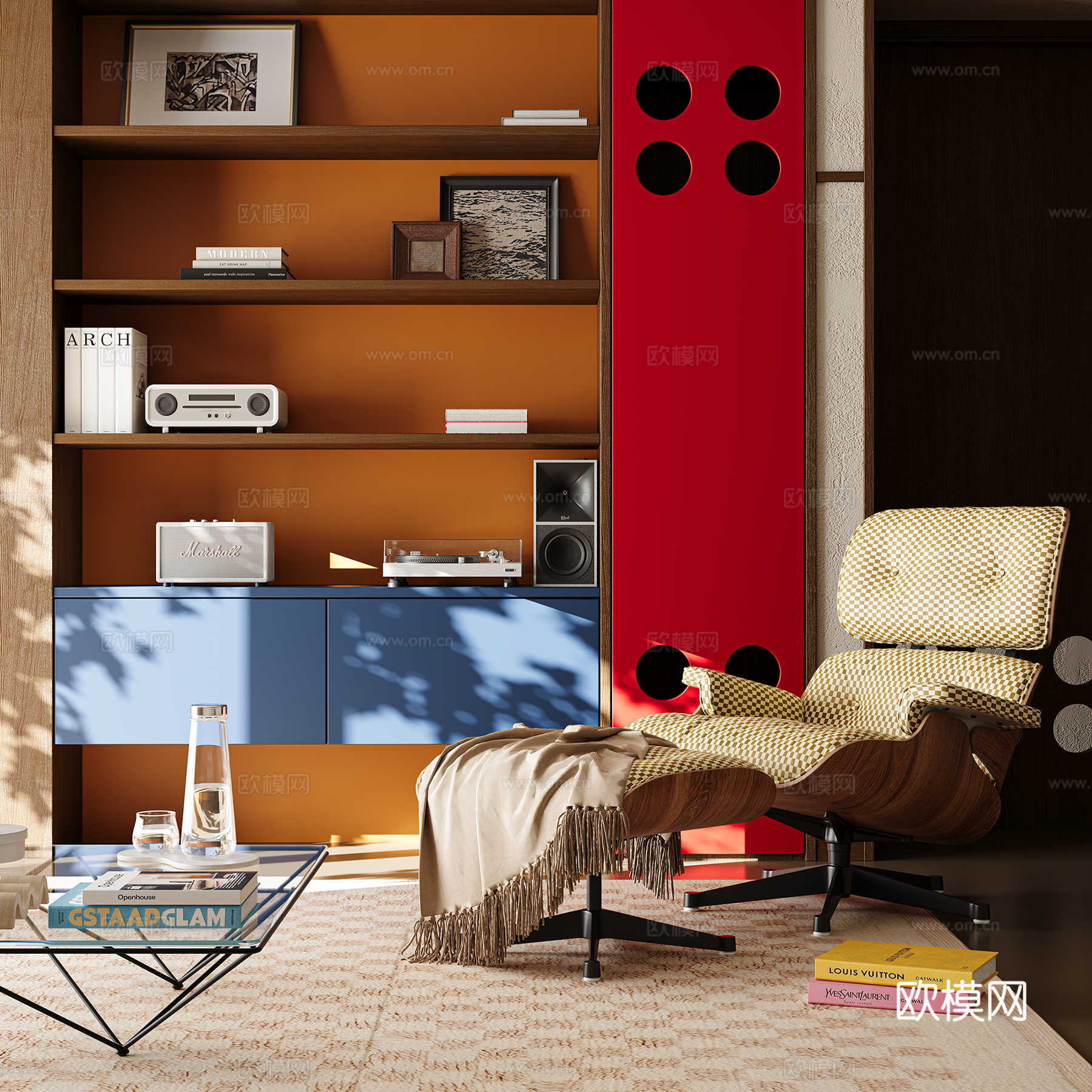 现代休闲椅3d模型下载