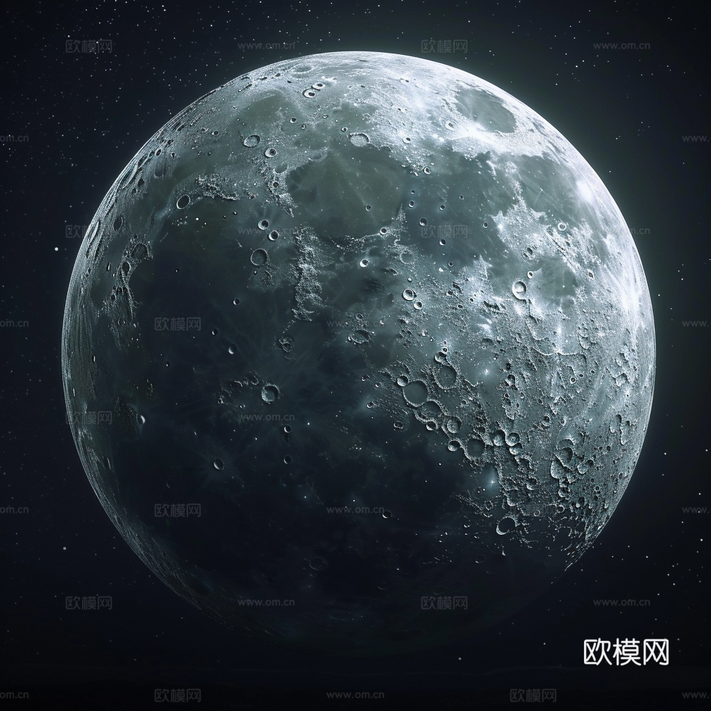 月球灯星球月亮陨石表表面