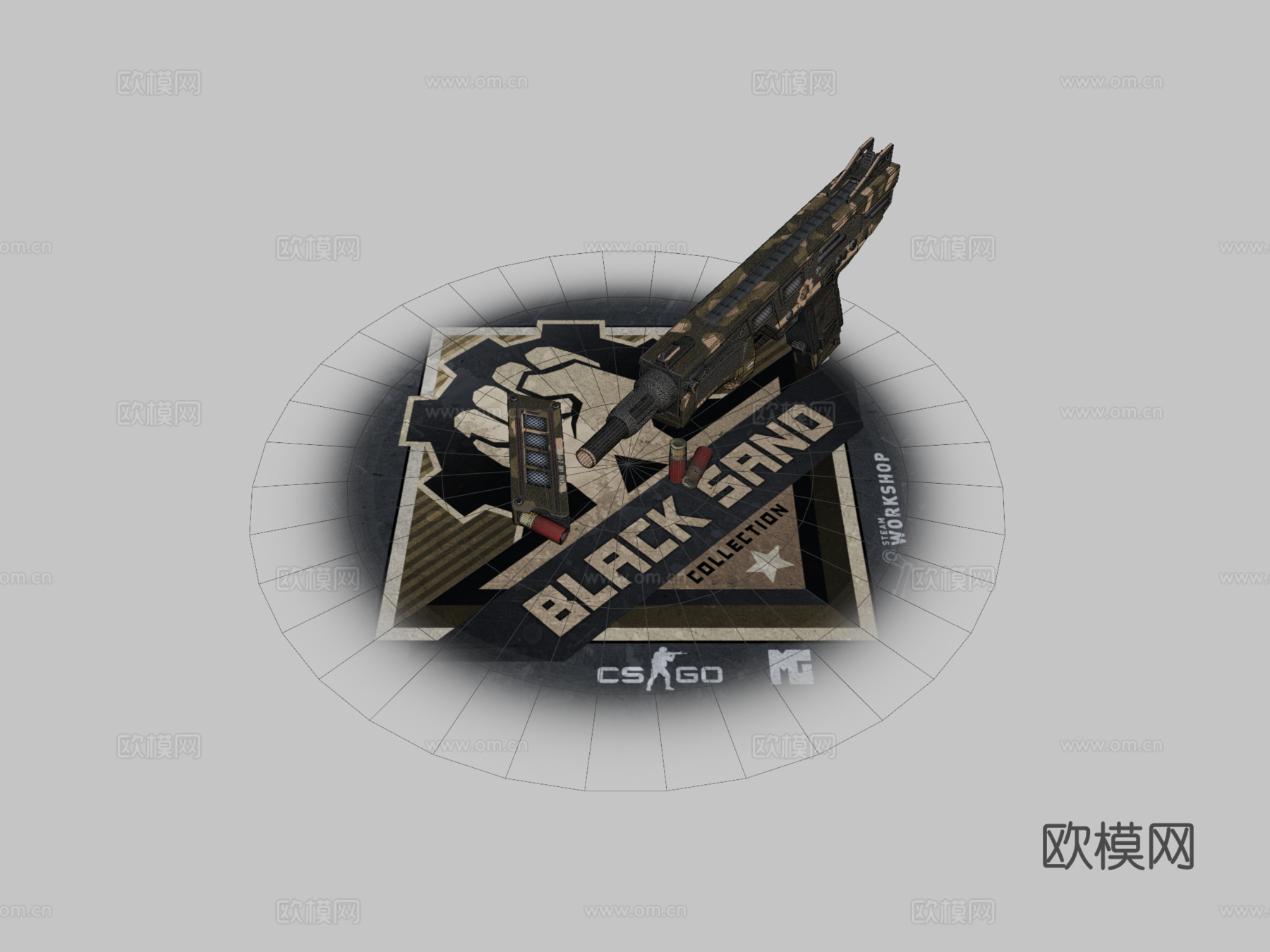 MAG-7黑沙版3d模型