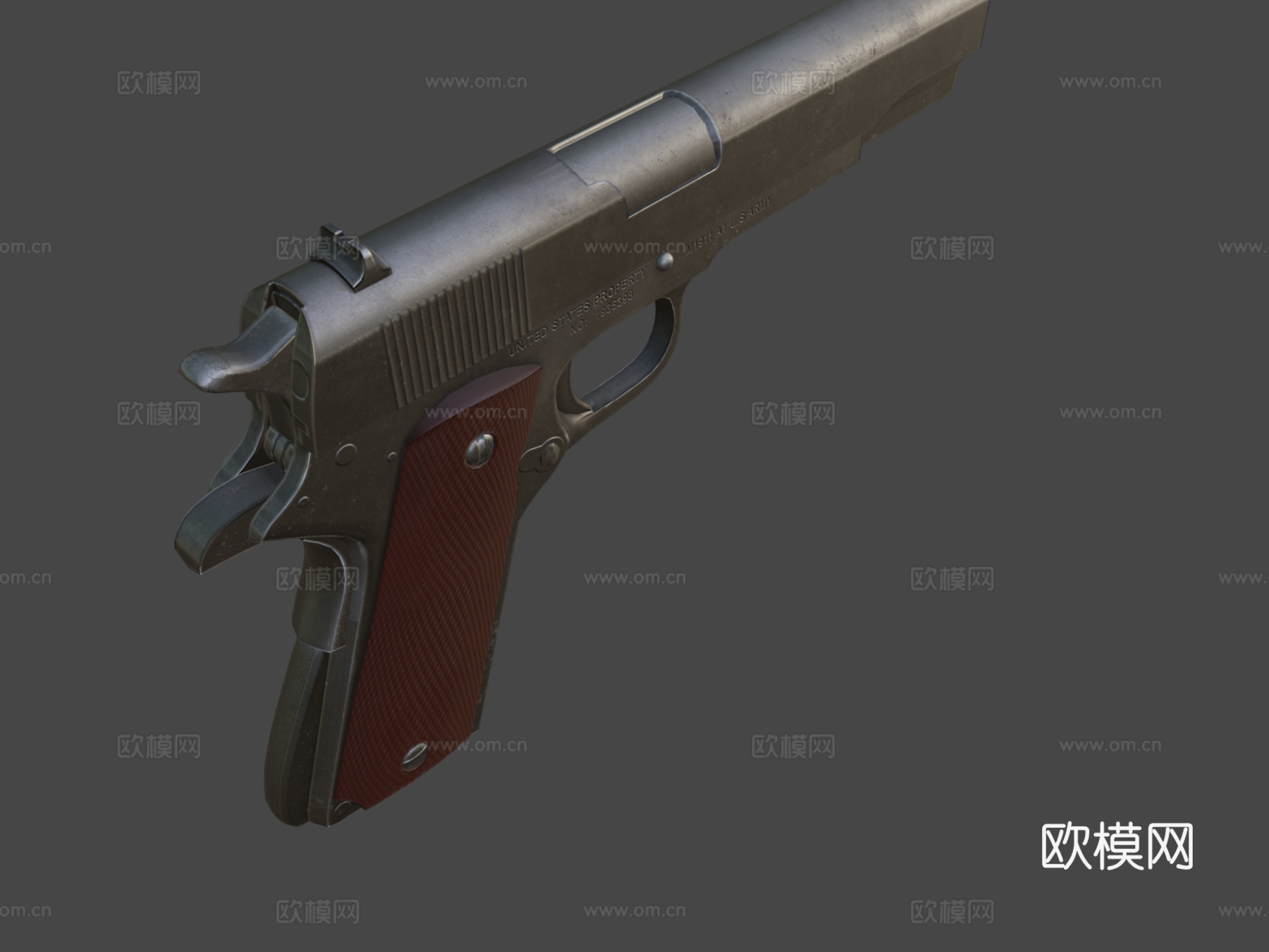 M1911A1手枪3d模型