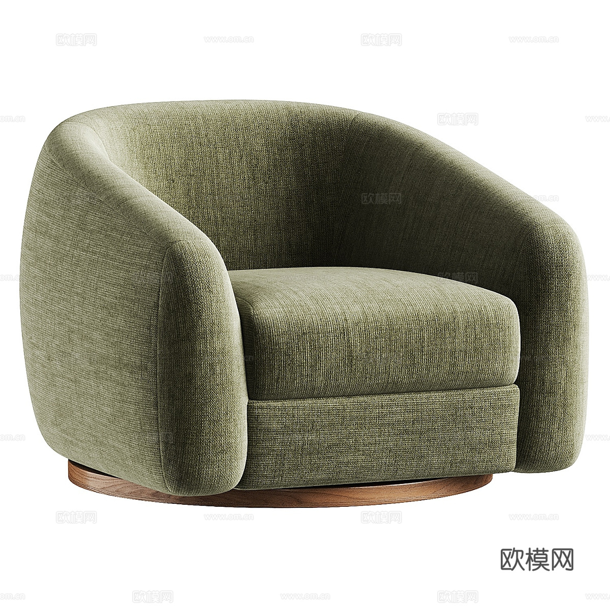 现代意式轻奢布艺休闲沙发3d模型