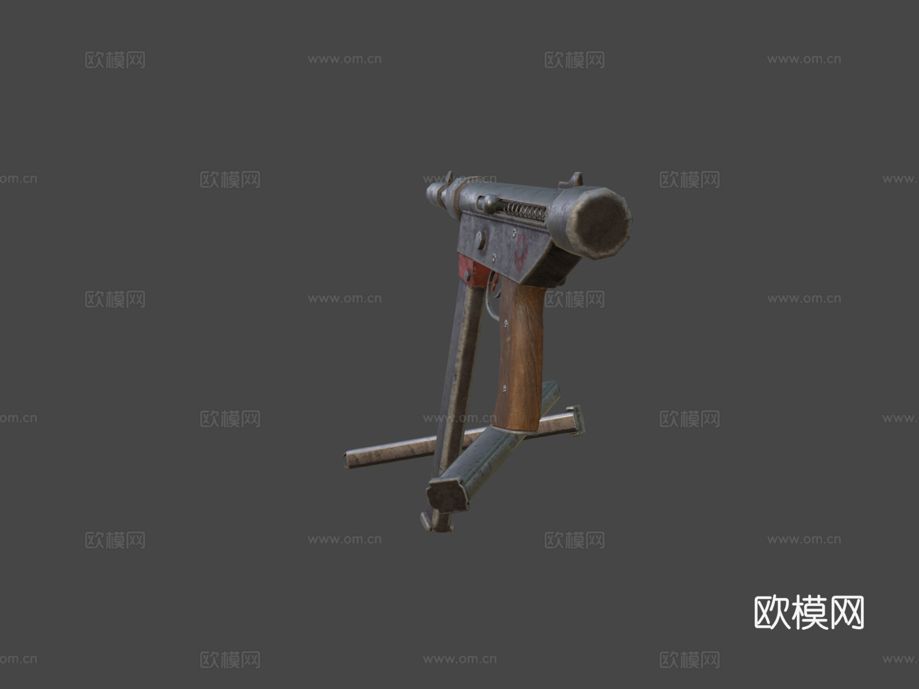 肮脏冲锋枪3d模型
