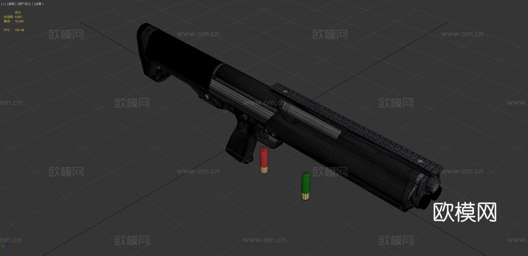 凯尔泰克KSG霰弹枪3d模型