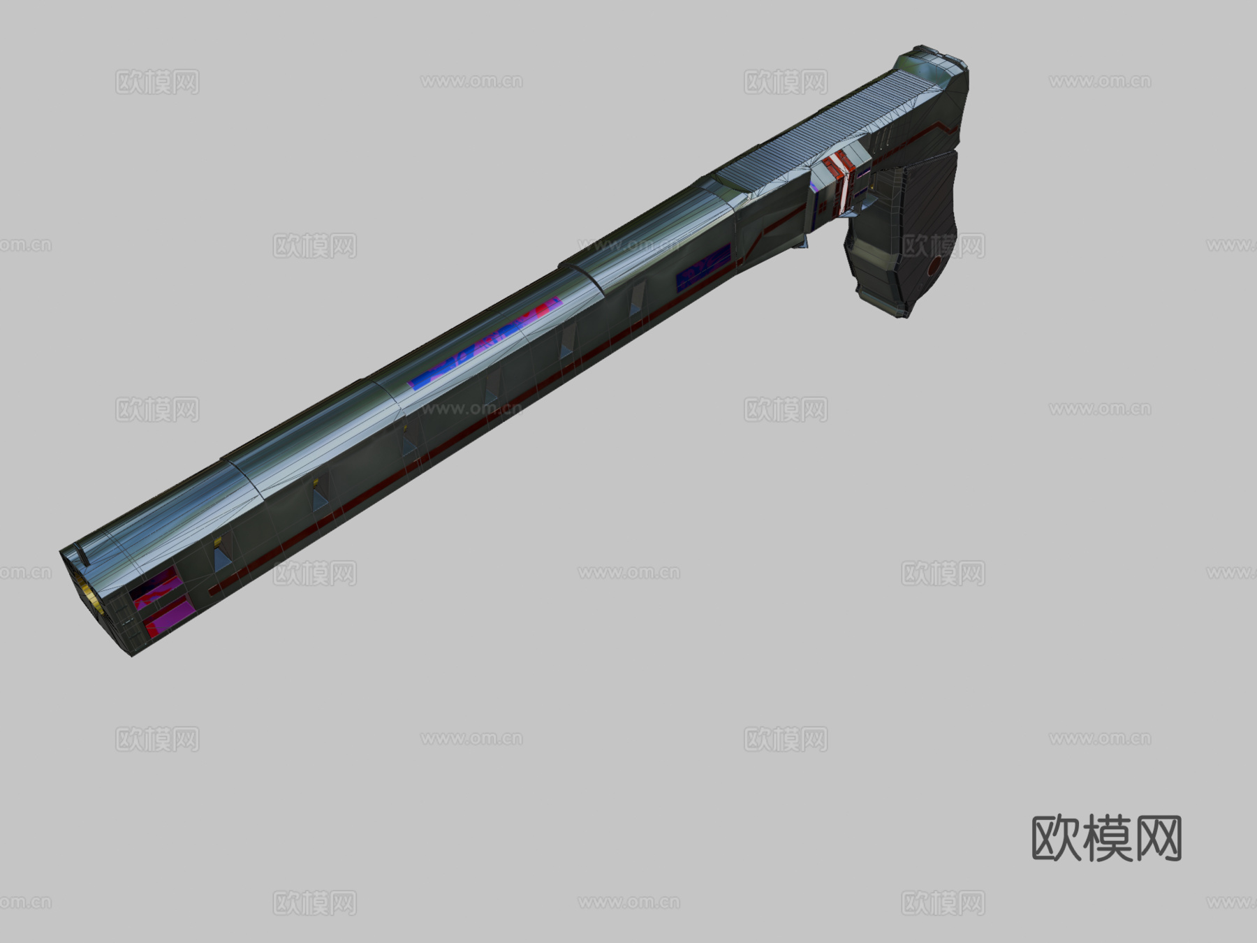 丑陋左轮怪枪3d模型