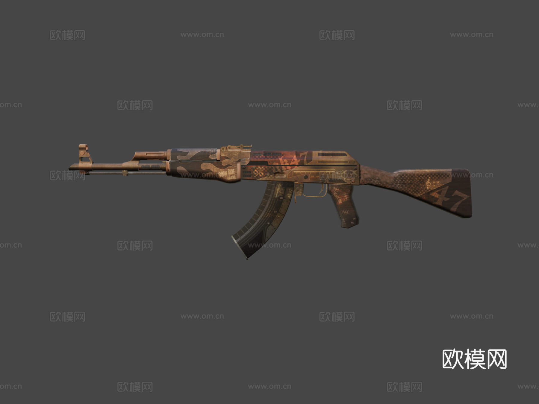 AK47-机车党3d模型