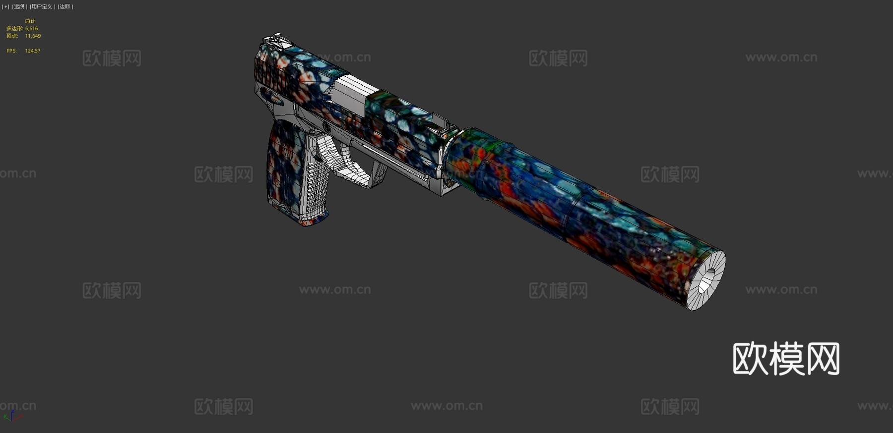 USP-S蛇鳞版3d模型