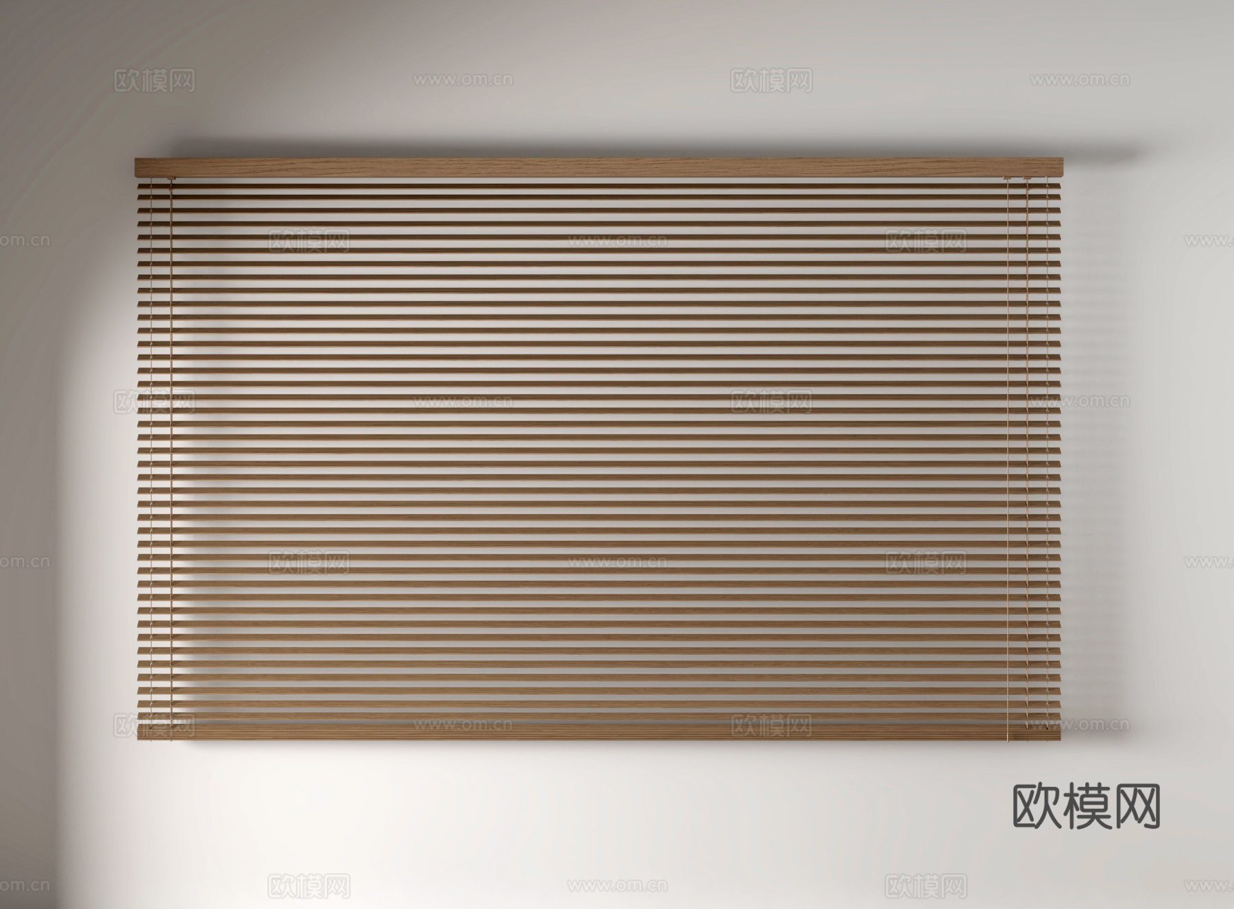 新中式宋式美学百叶帘 卷帘 竹帘3d模型