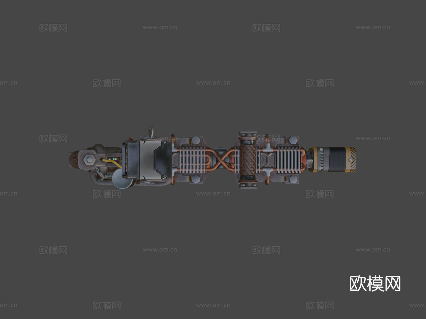 赛博废土高斯驱动器3d模型
