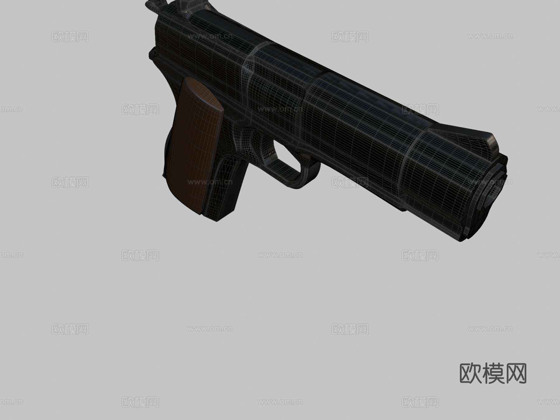 将官M15手枪3d模型